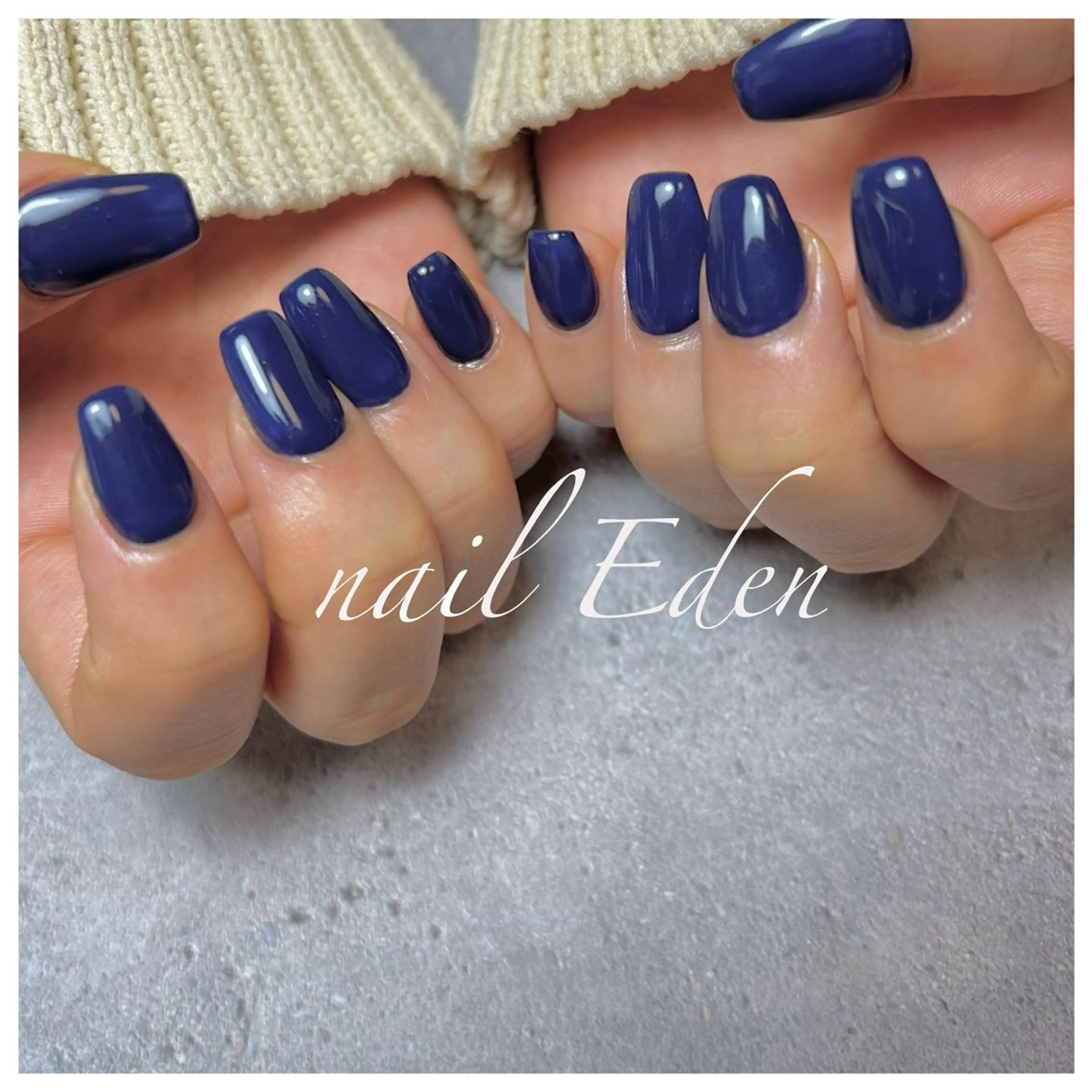 ネイル ブルー ネイビー Eden　private nail saron所属・Eden ♾️のネイルデザイン