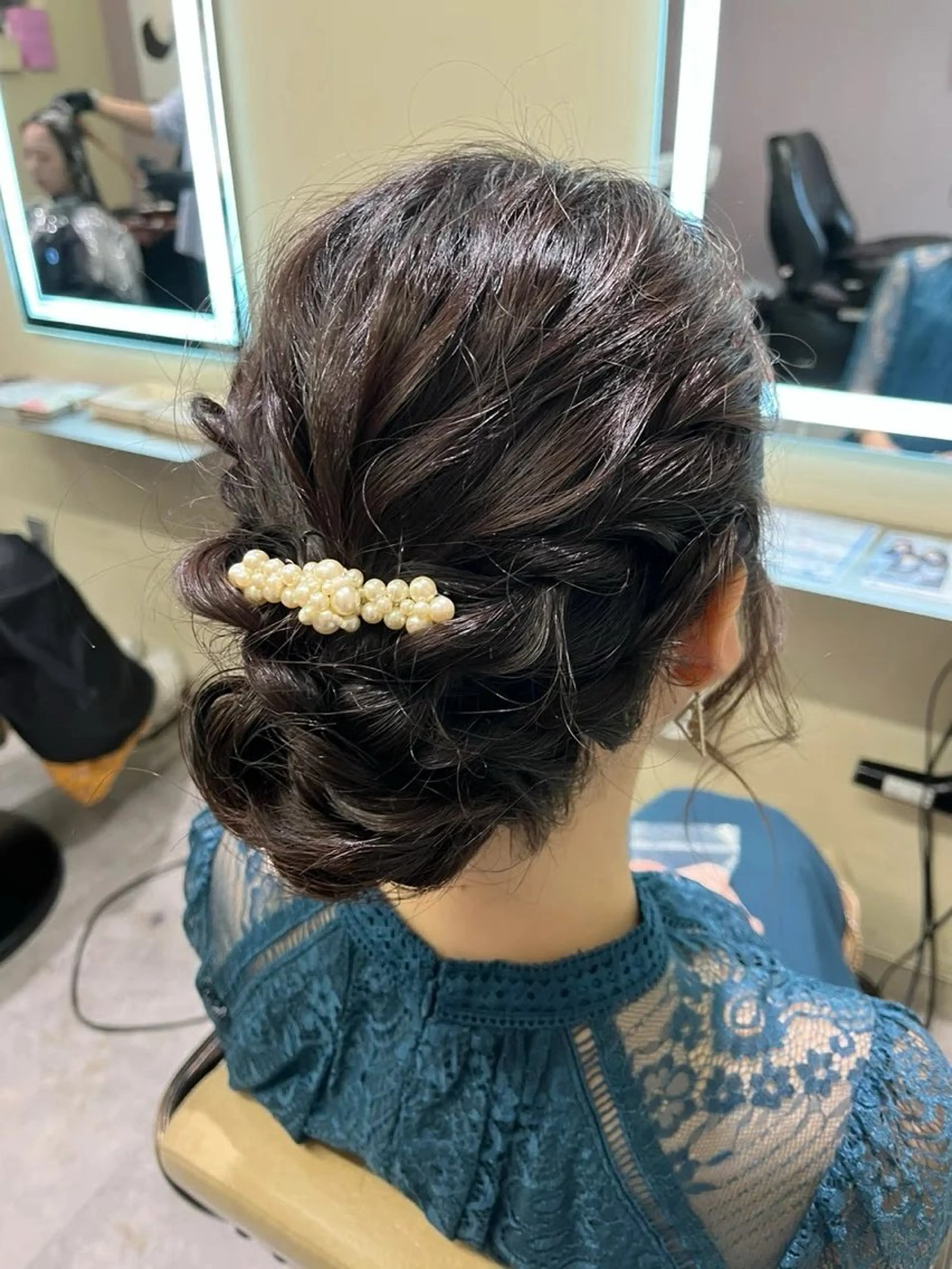セミロング ヘアアレンジ ヘアセット 🖤 tsubura🖤のヘアスタイル