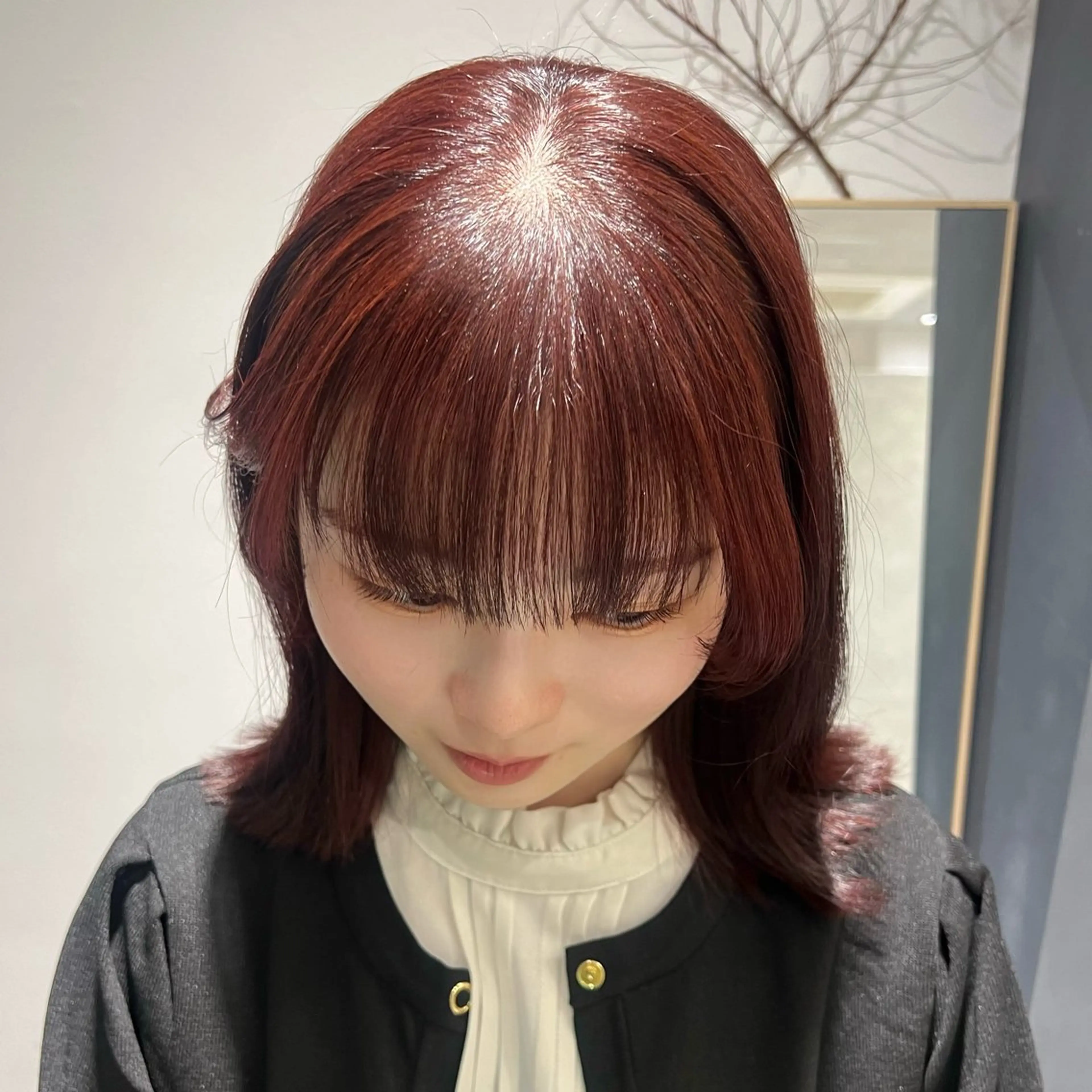 セミロング ヘアカラー トリートメント AI TOKYO　S所属・mizuki 【韓国レイヤー】のヘアスタイル