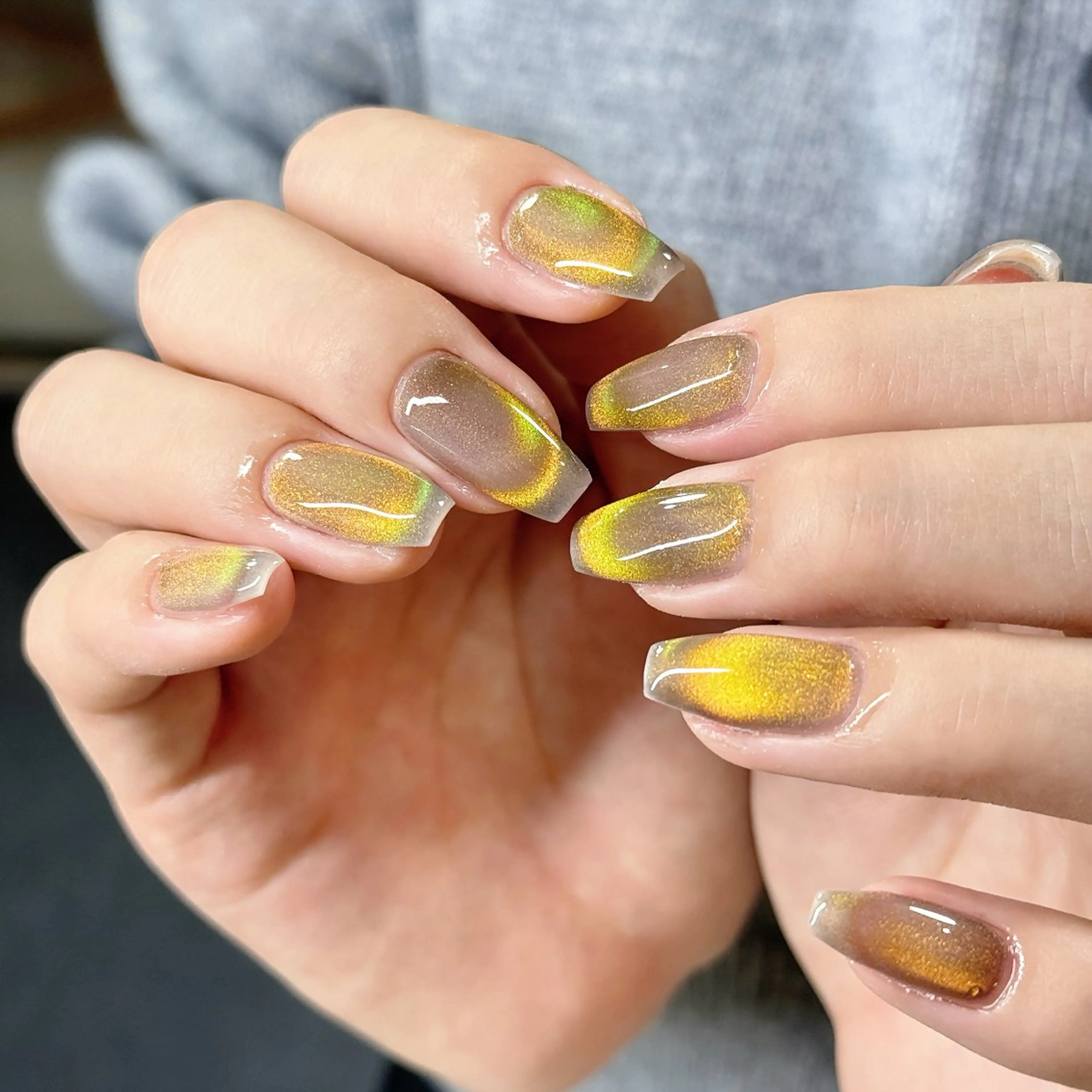 ネイル チークネイル 成人式 長さ出し フレンチネイル マグネットネイル ハンドネイル ハンドケア 🫧OPELIA NAIL渋谷🫧のネイルデザイン