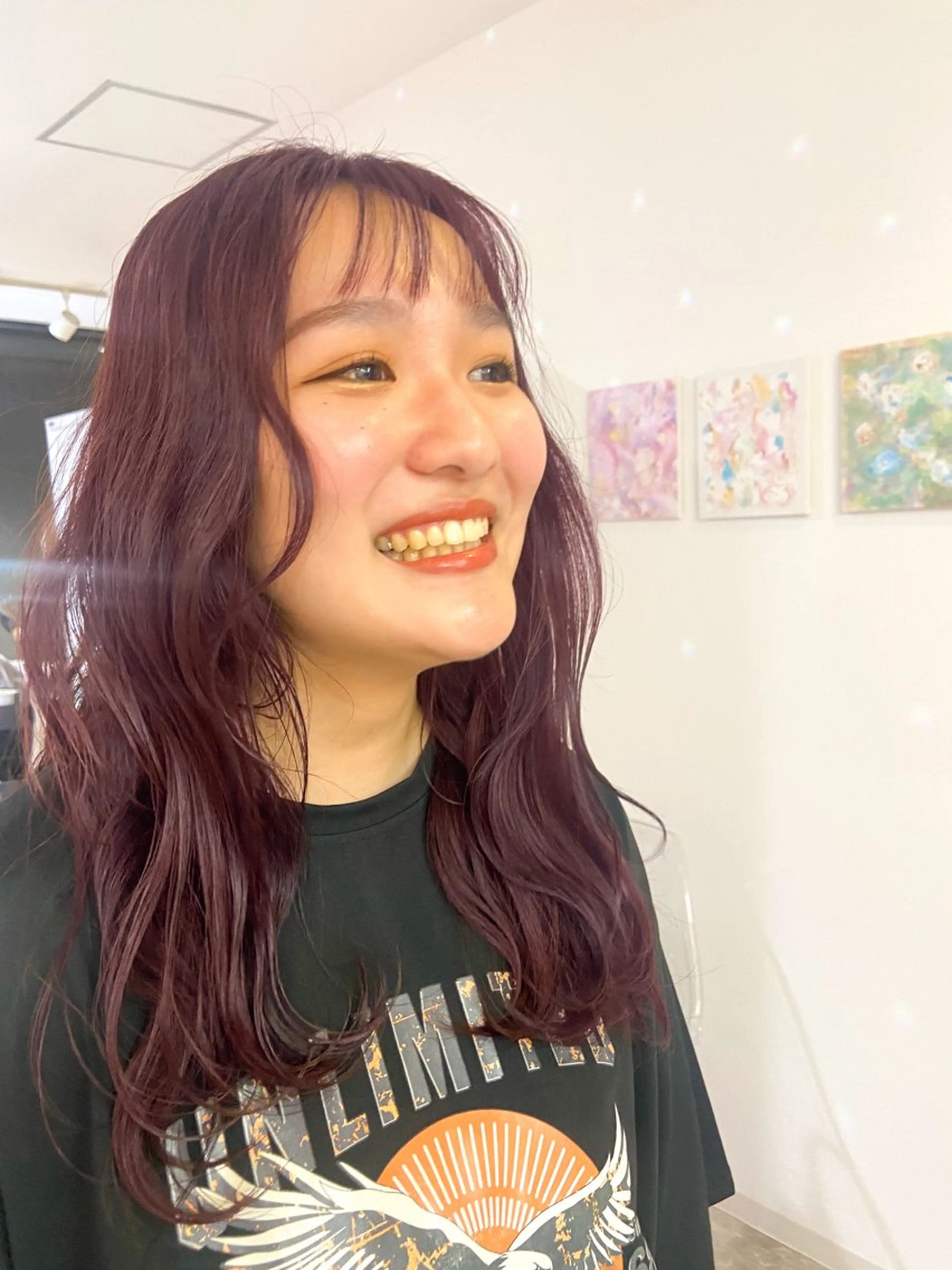 セミロング 似合わせ暖色のプロ/ ニュアンスカラー🍊のヘアスタイル