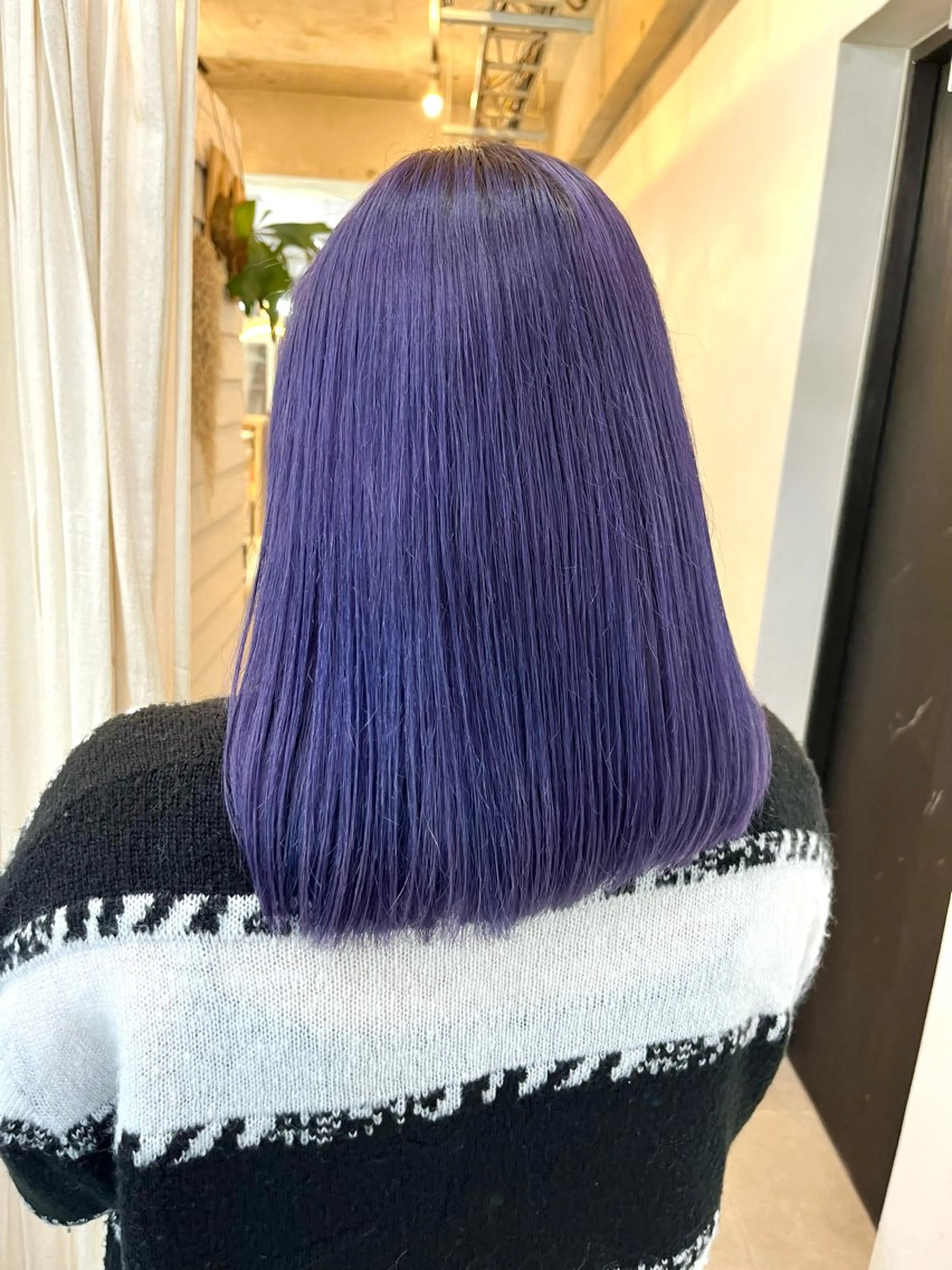 ショート カラー バイオレットカラー ヘアカラー トリートメント 柔らかいヘアカラー 大成のヘアスタイル