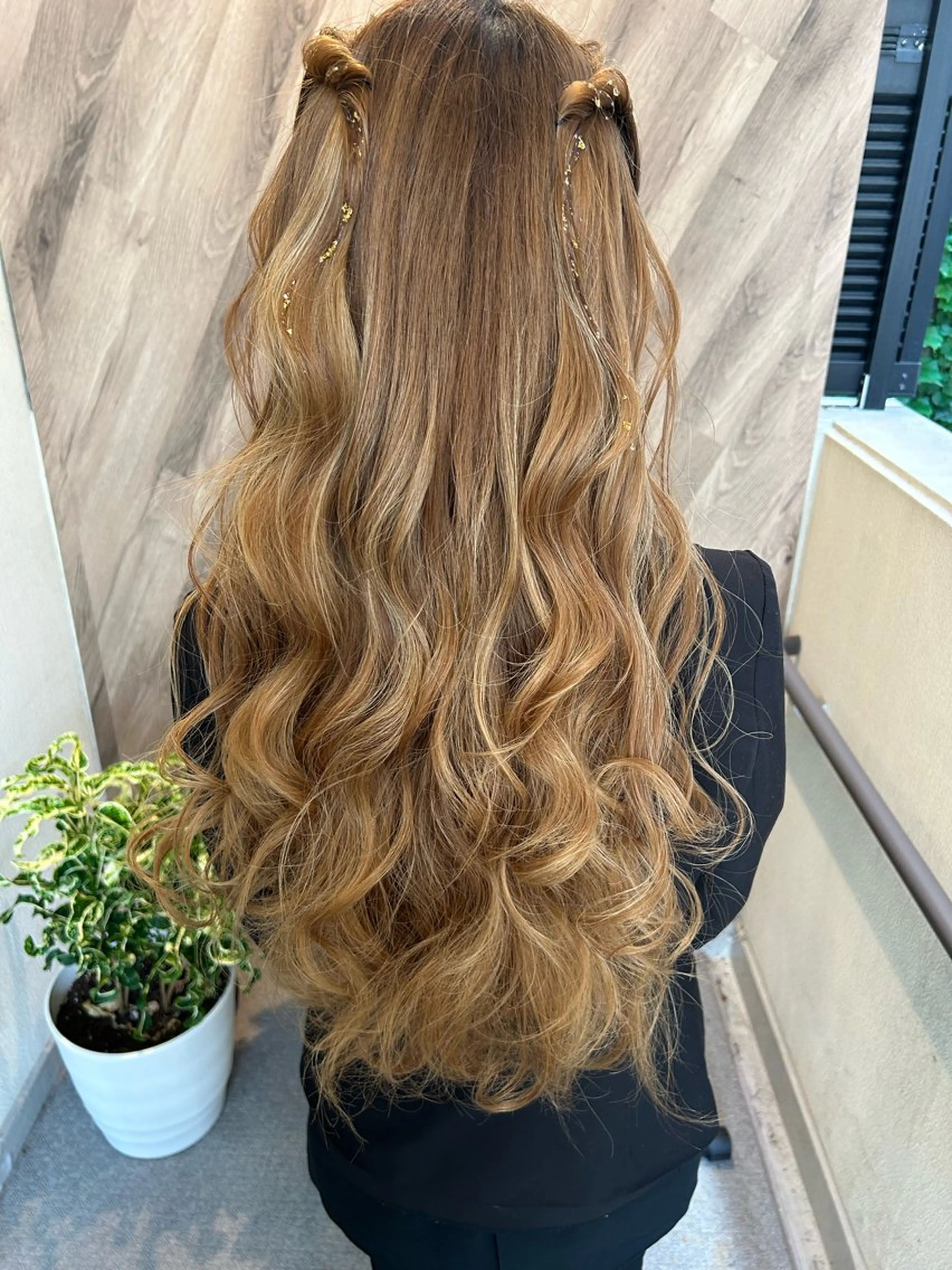 ロング ヘアアレンジ 結婚式・ブライダル ヘアセット 飯塚 沙衣のヘアスタイル