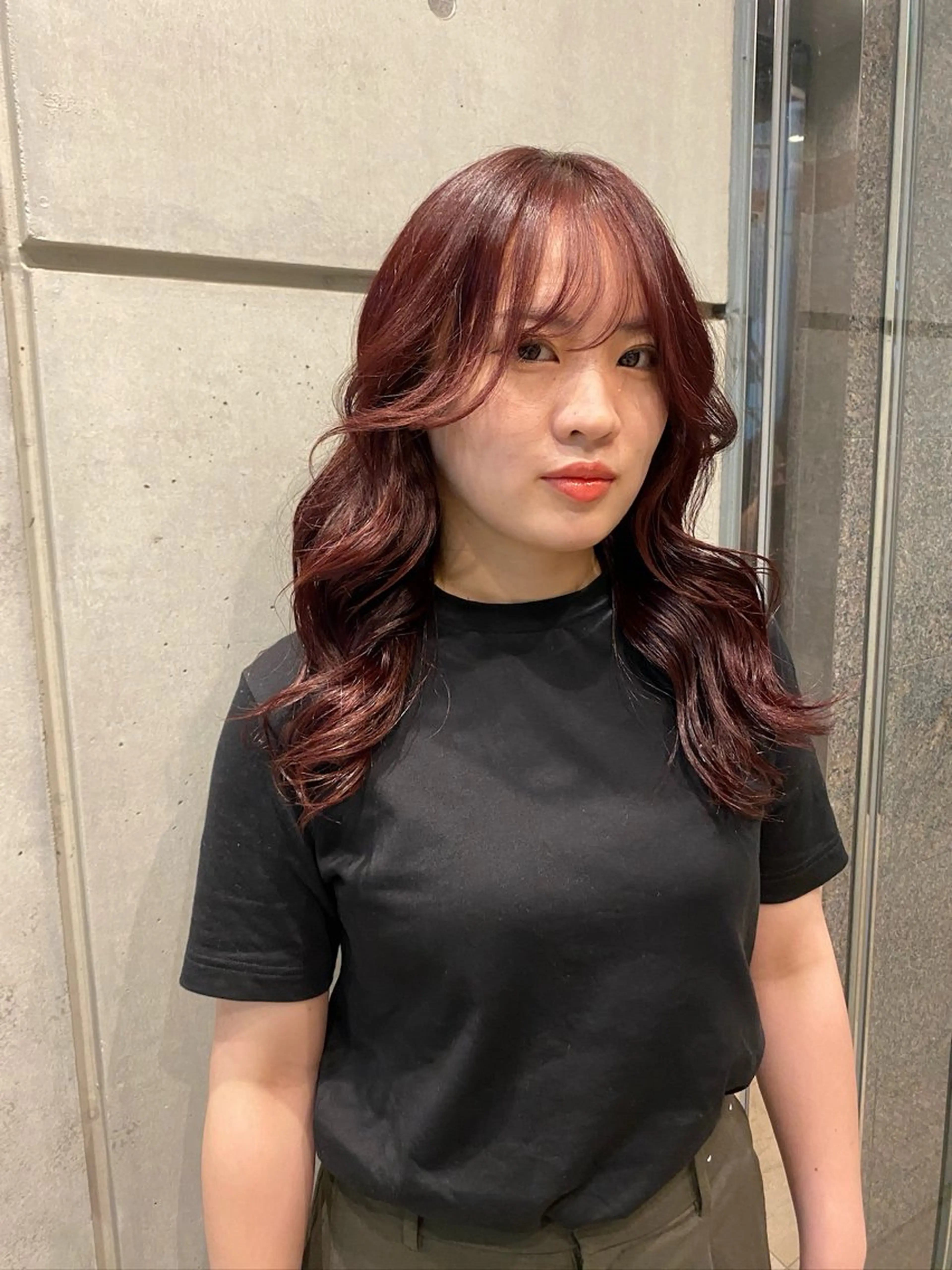 ロング ヘアカラー abe yuikaのヘアスタイル