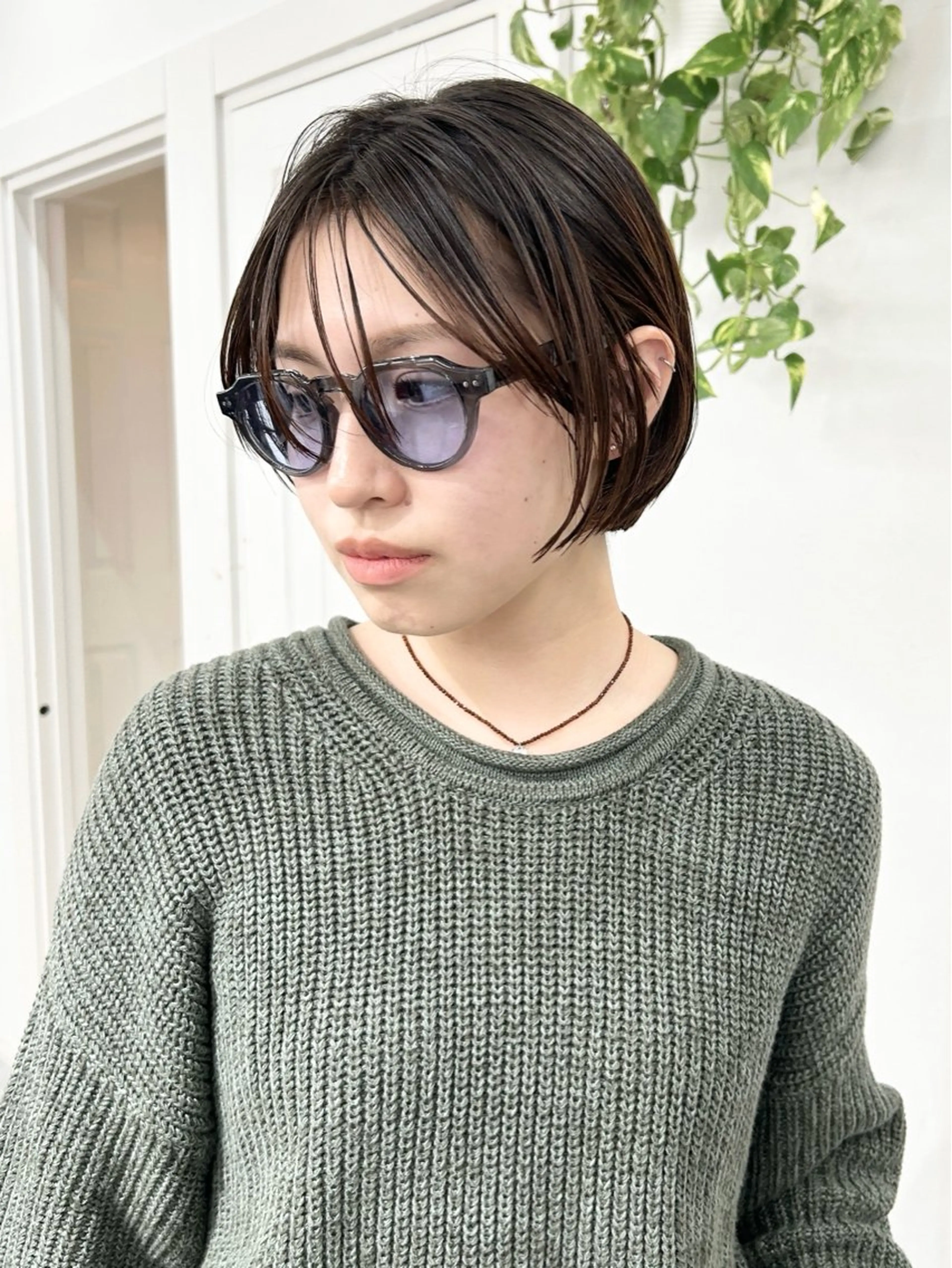 ミディアム カラー カット ヘアカラー トリートメント ボブ/透明感カラー /サナ🌼のヘアスタイル