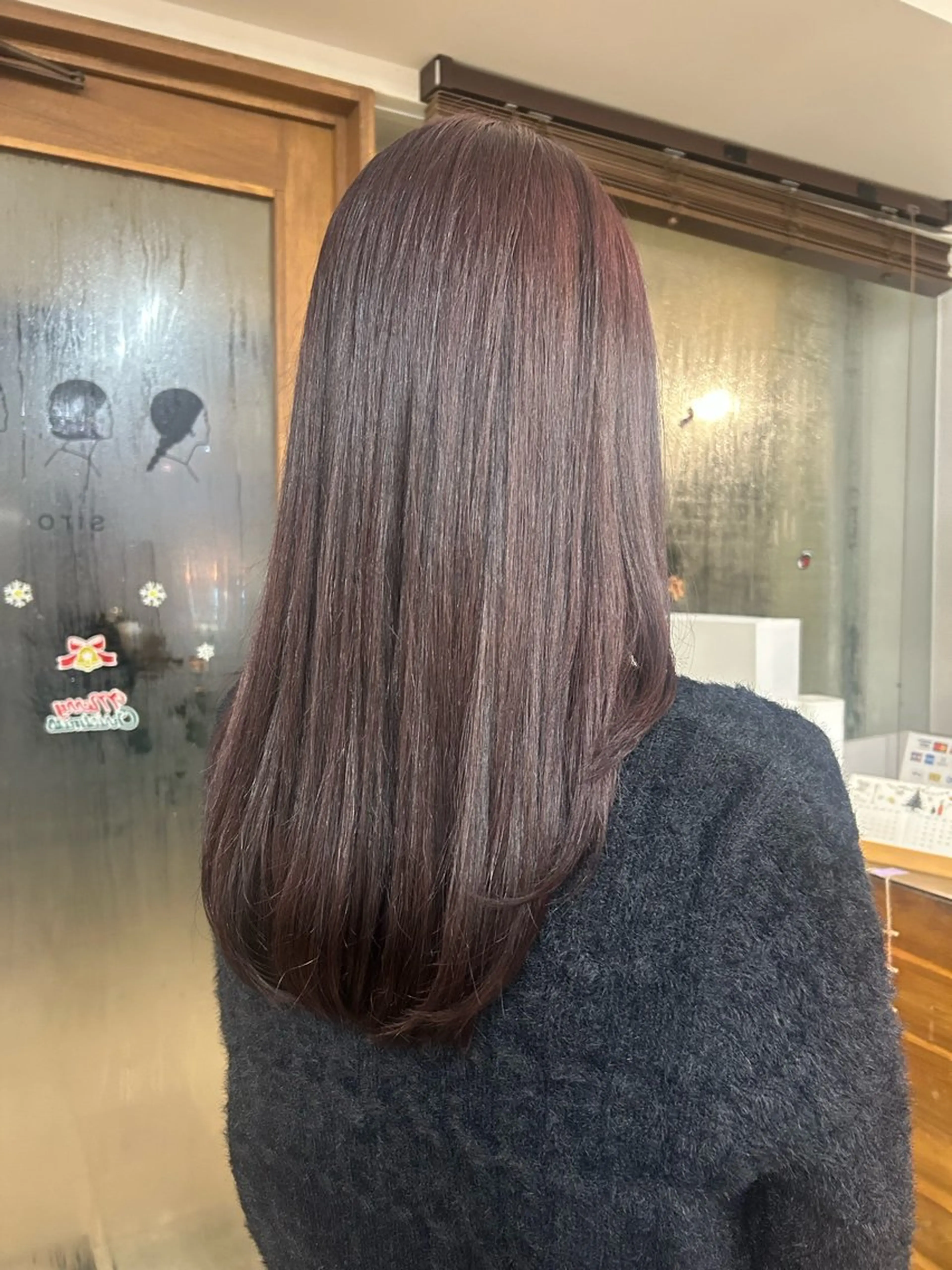 ロング カラー ブラウンカラー ラベンダーカラー ヘアカラー 谷岡 聖花のヘアスタイル