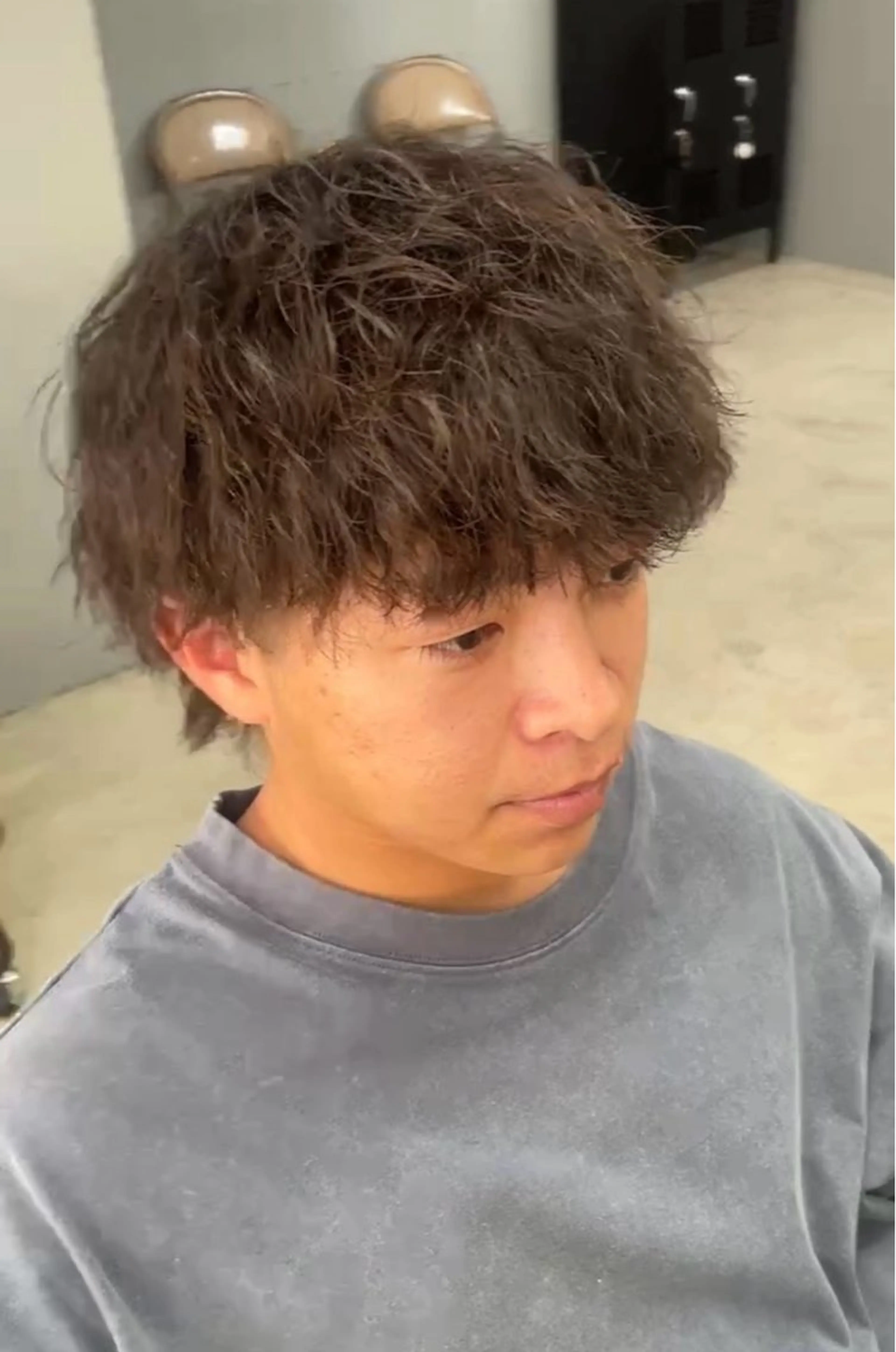 ショート パーマ メンズ カット パーマ メンズ専門サロン wokeのヘアスタイル