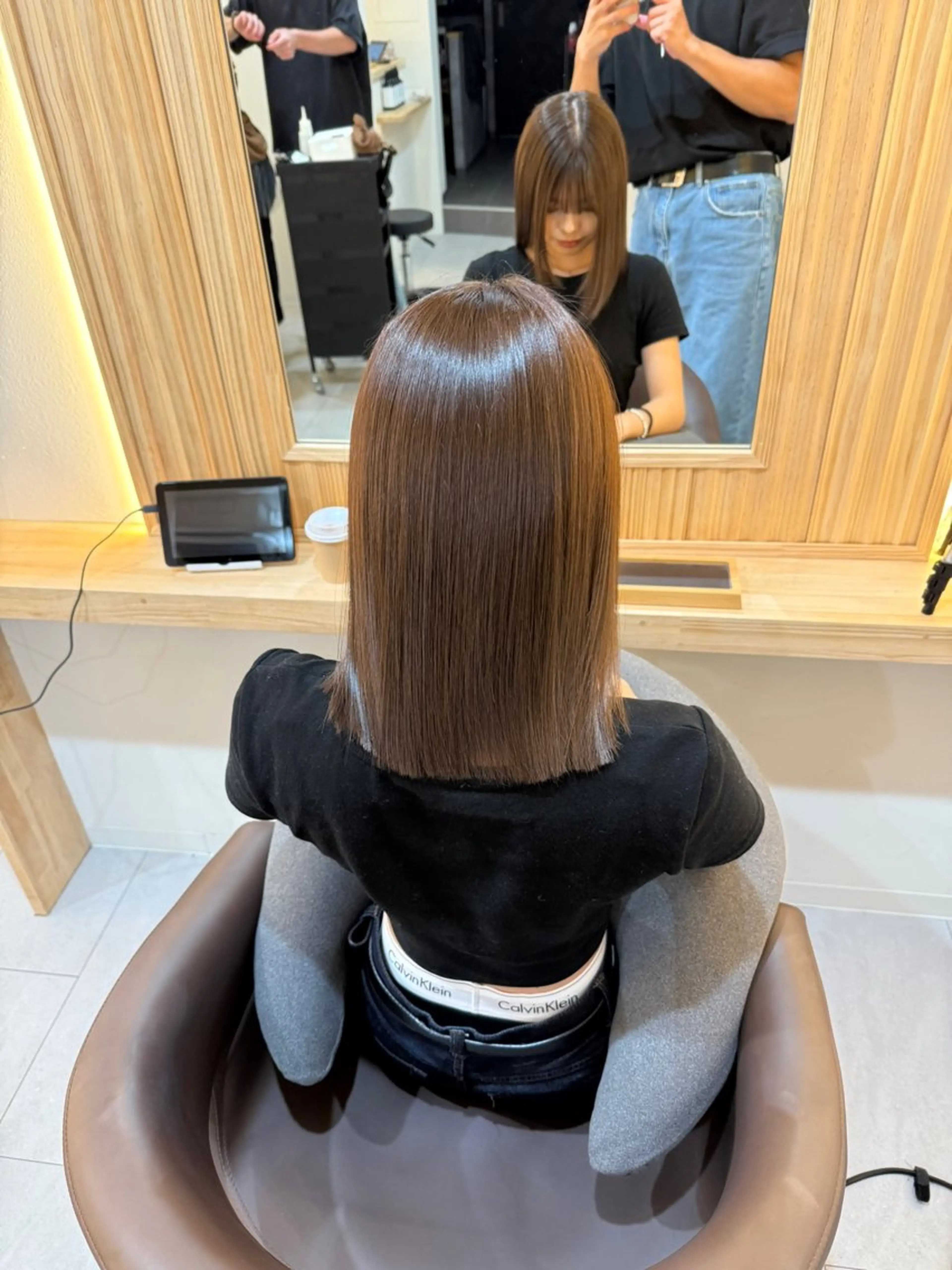 ミディアム 髪質改善 トリートメント attrait南堀江所属・絹髪職人 KAISEI艶髪のヘアスタイル