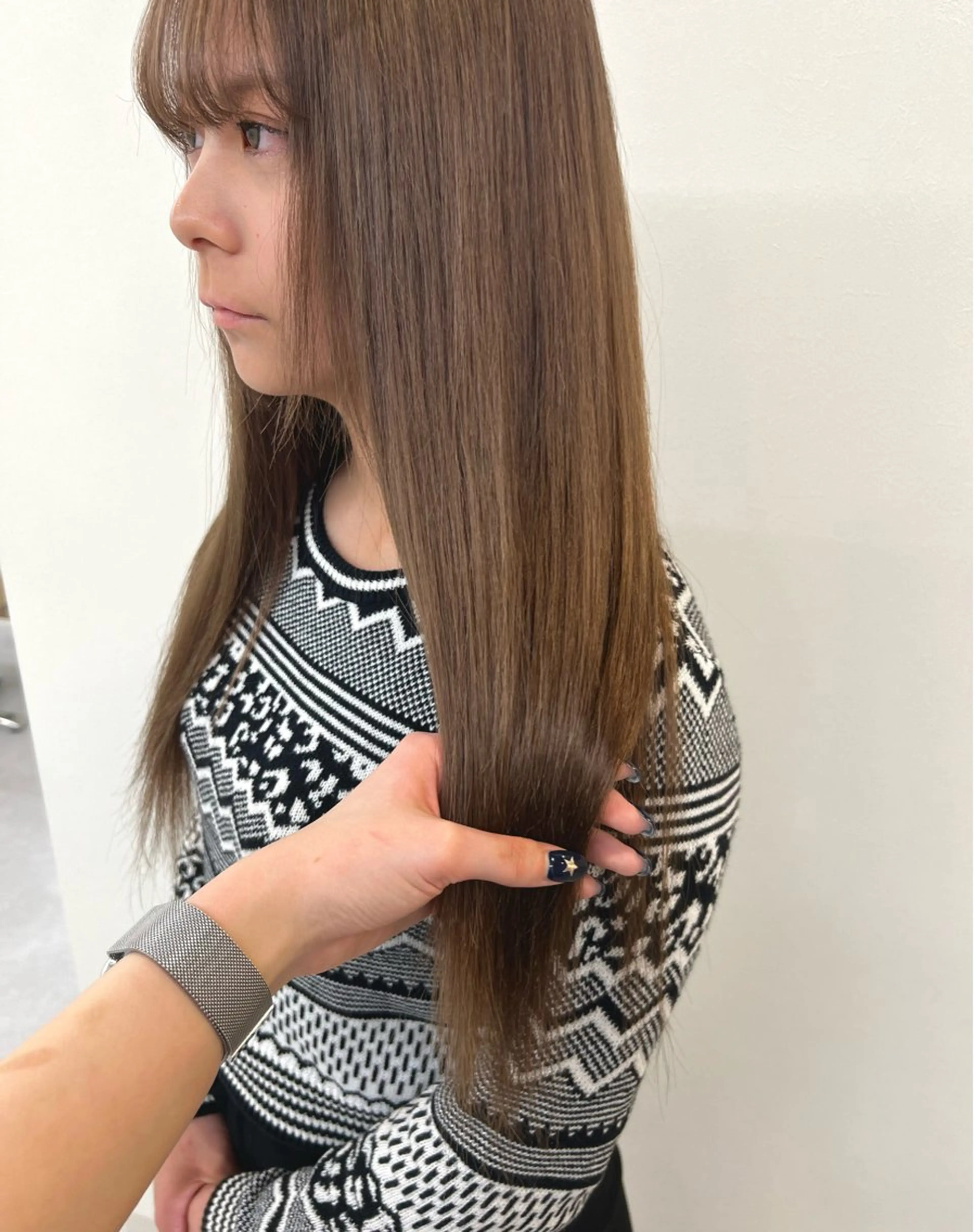 ロング カラー ブラウンカラー 透明感カラー ナチュラルブラウン ブリーチカラー🦋‪ 田中さくらのヘアスタイル