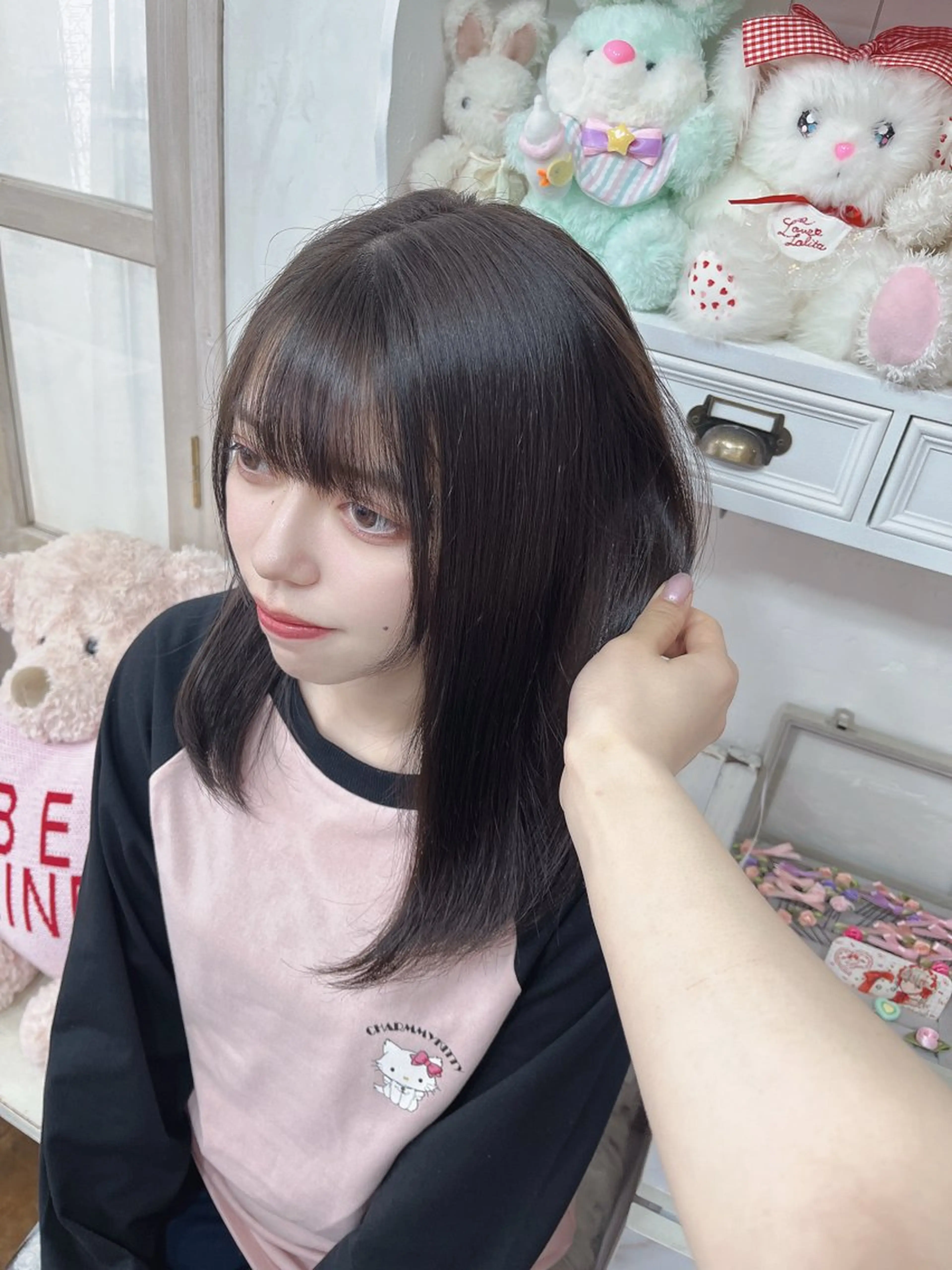 セミロング カット ヘアカラー トリートメント ハイトーン/アレンジ かなで⊹ ࣪ ˖⟡のヘアスタイル