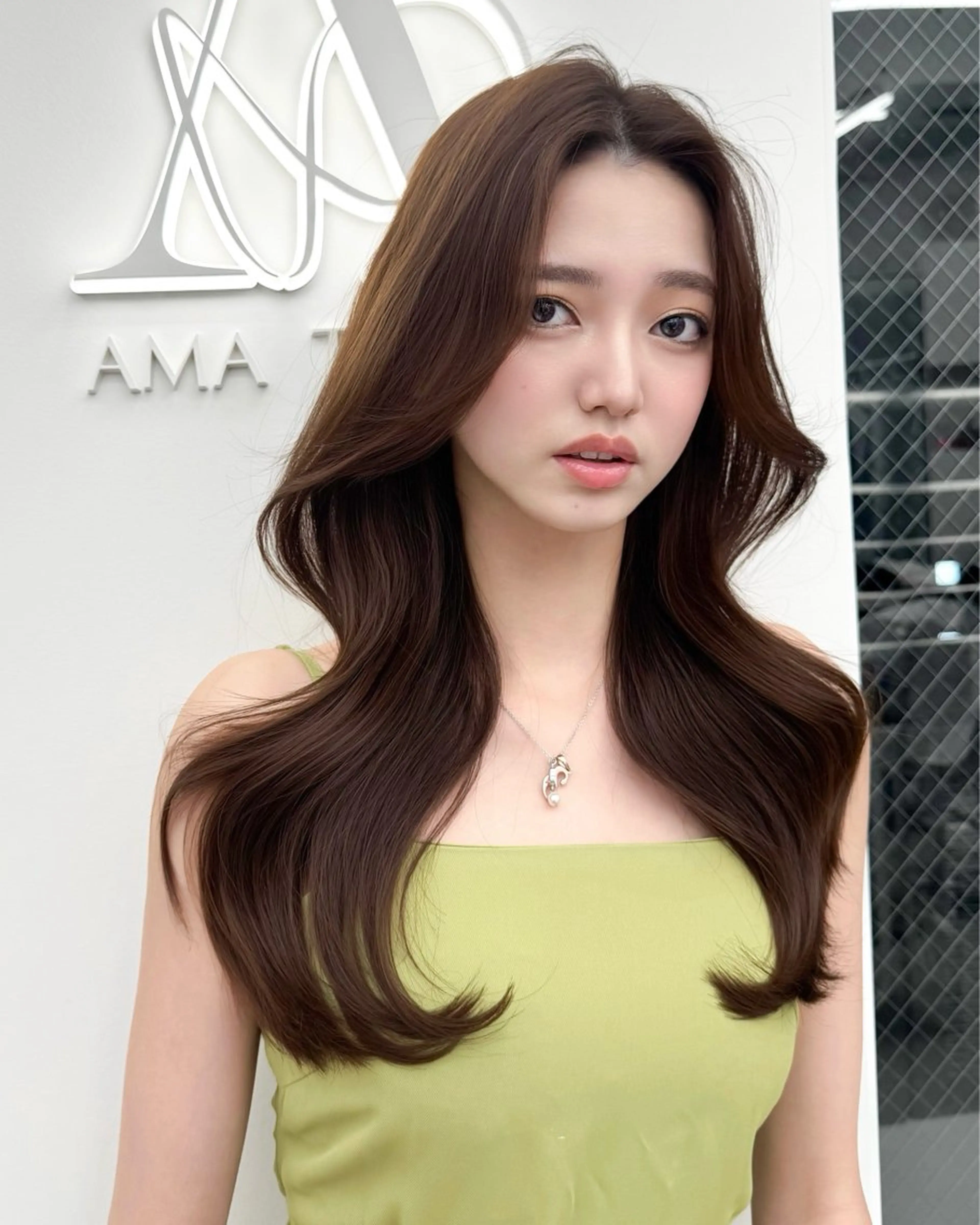 ロング カラー カット ヘアカラー トリートメント 韓国ヘア　紗希 🦋のヘアスタイル