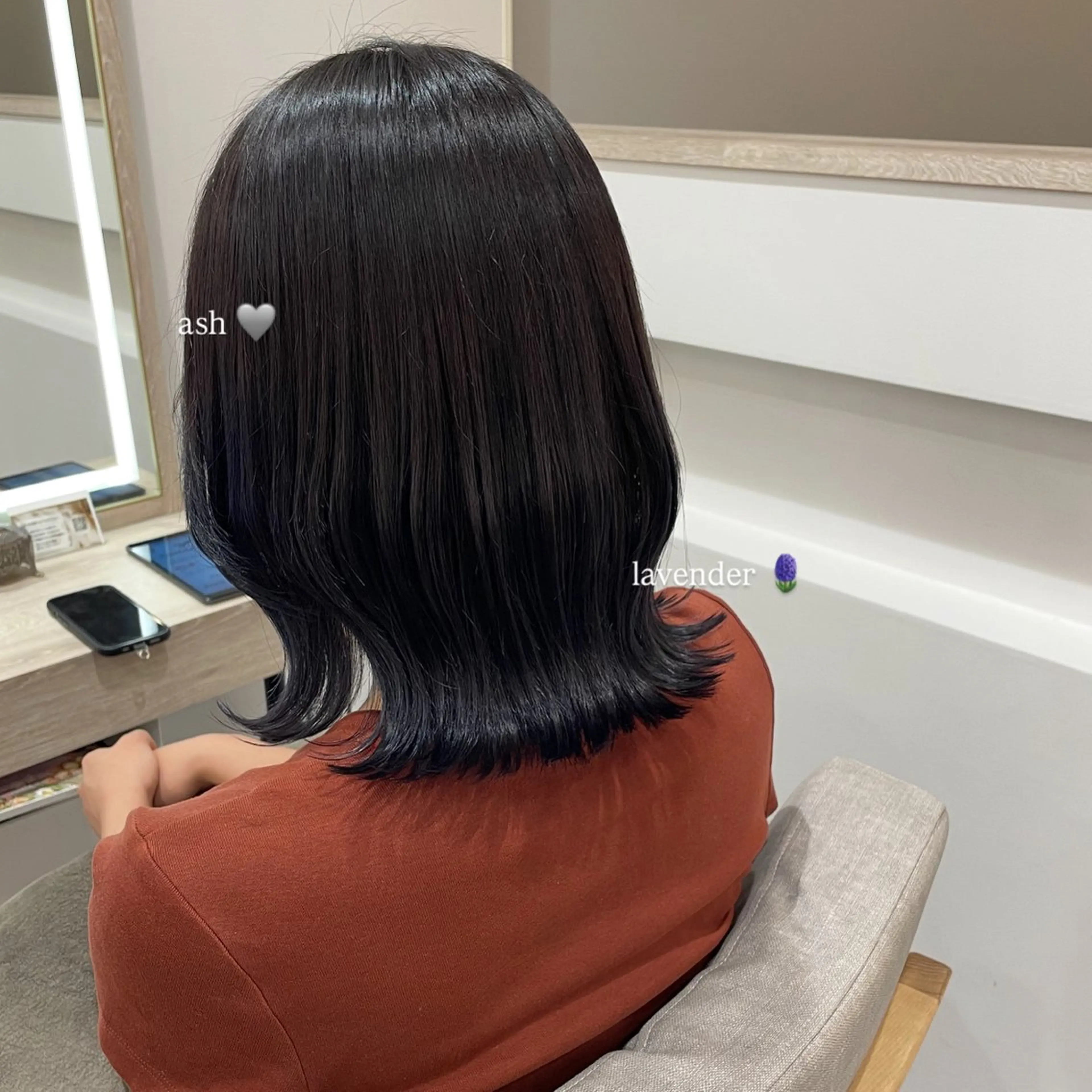セミロング カラー グラデーションカラー ラベンダーカラー カット ヘアカラー ☁️ natsuki☁️のヘアスタイル