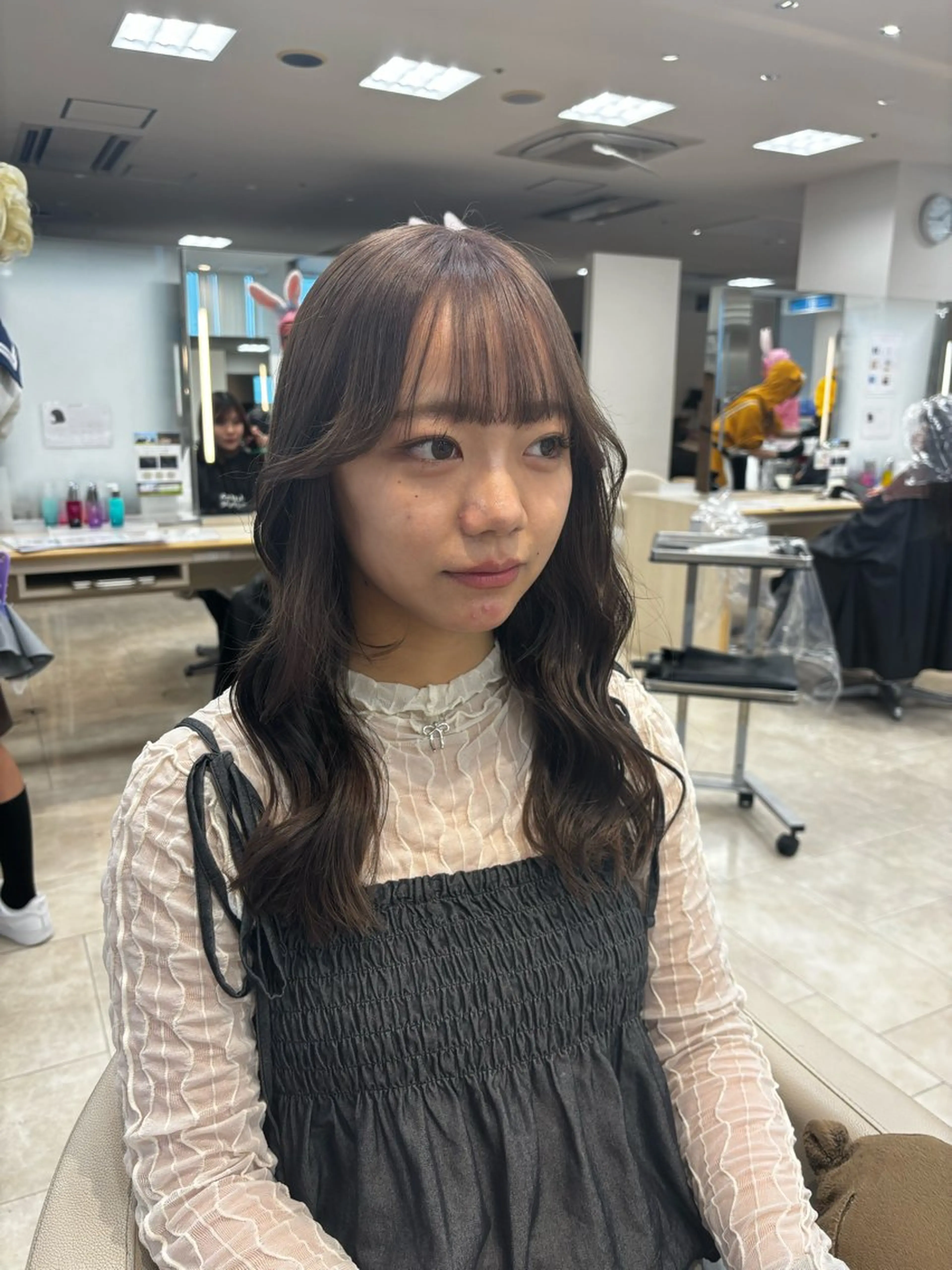 セミロング カット ヘアカラー 推し活/韓国/ブリー チカラーminamiのヘアスタイル