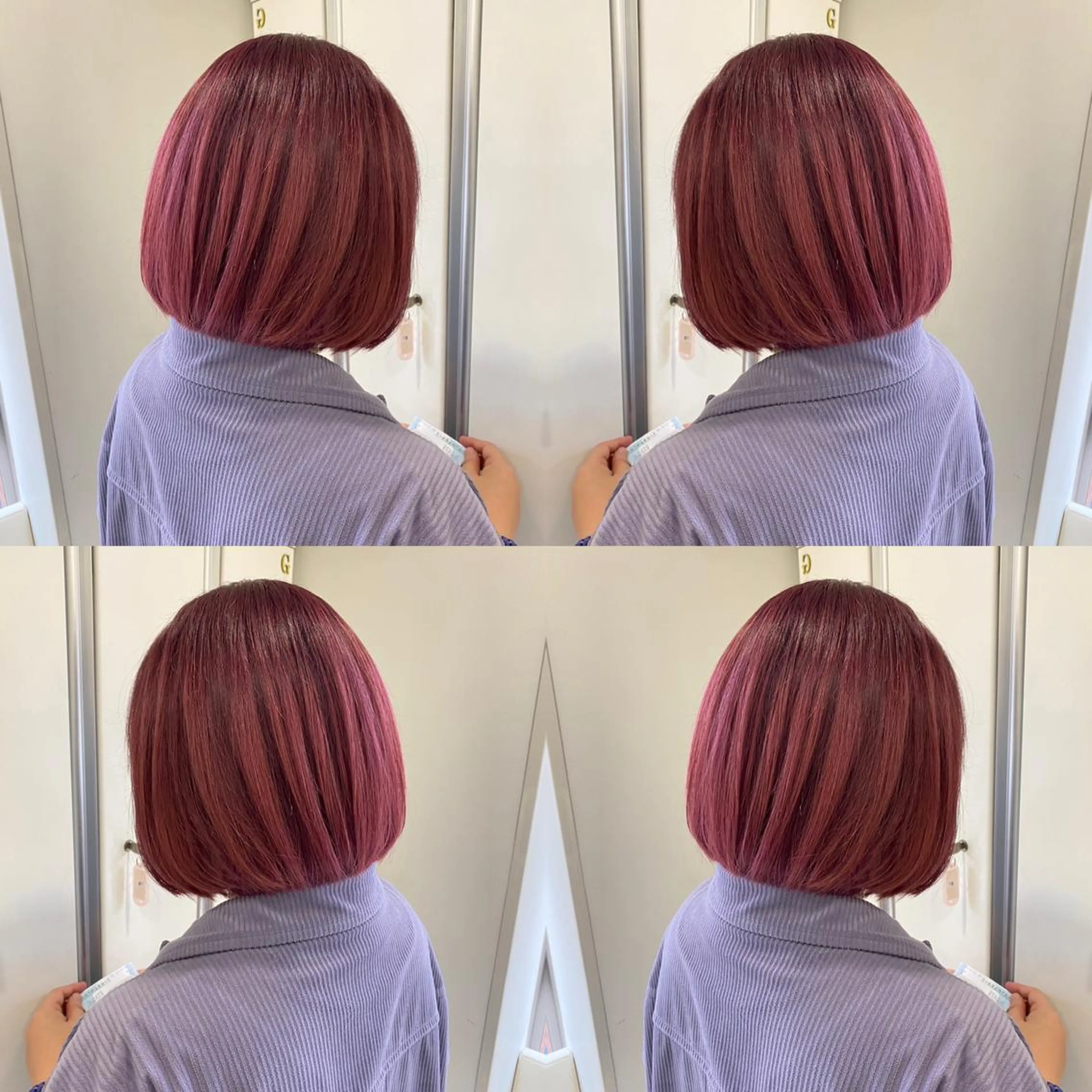 ミディアム カラー ブリーチ ピンクカラー カット ヘアカラー 髪質改善カラー/店長 宮内秀峰のヘアスタイル