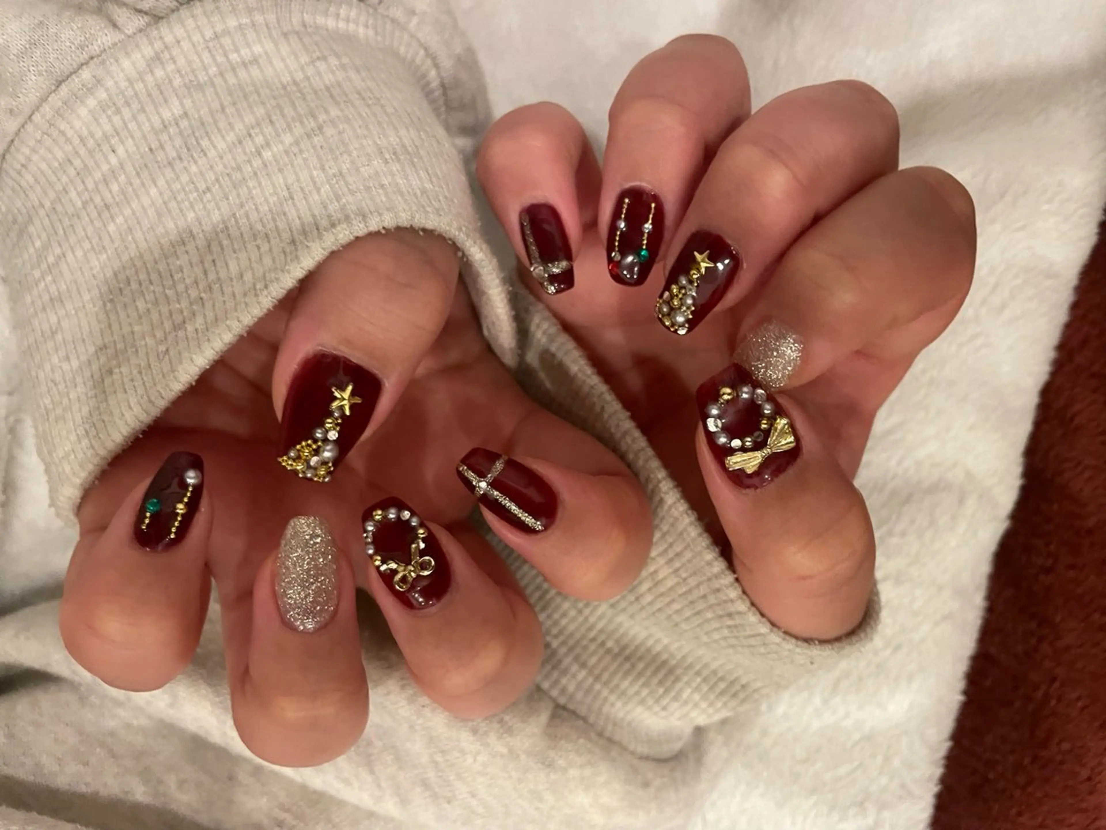 ネイル 冬ネイル クリスマス nail salon Camelliaのネイルデザイン