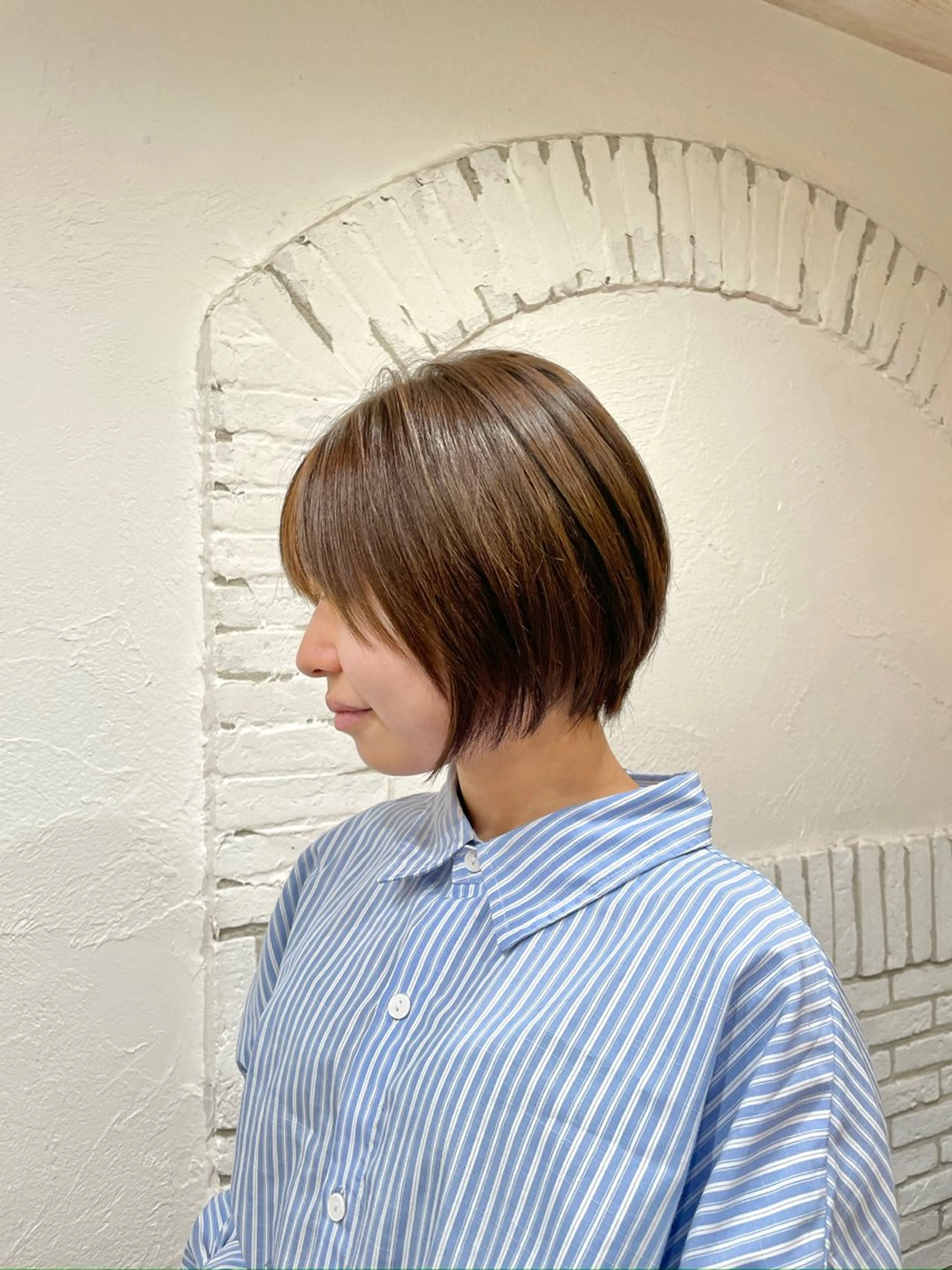 ショート カラー 透明感カラー ショートヘア 増田 ルナのヘアスタイル