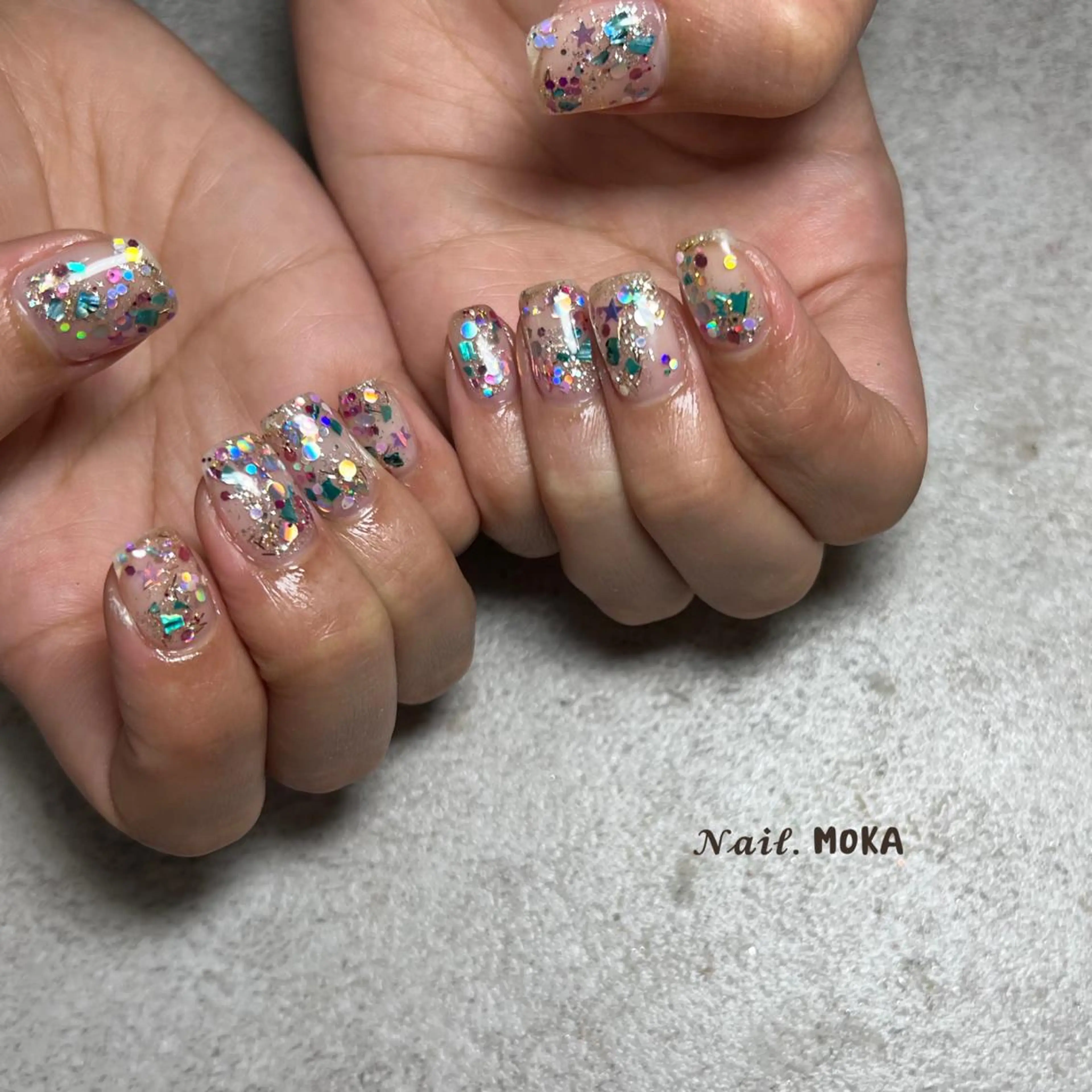 ネイル ホログラムネイル ハンドネイル nail salon MOKAのネイルデザイン