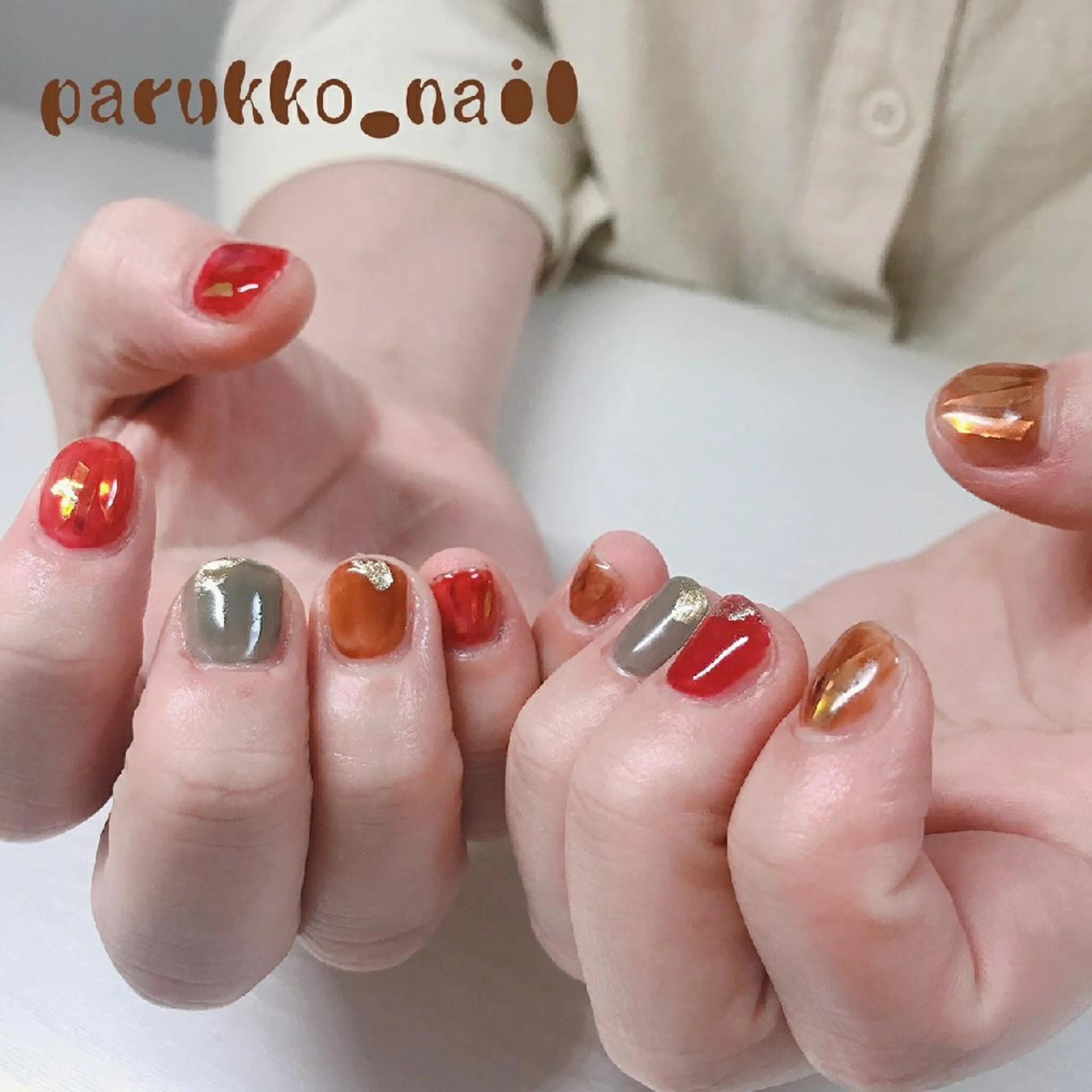 ネイル 爪工房ぱるっこ所属・川岡 香を里のネイルデザイン