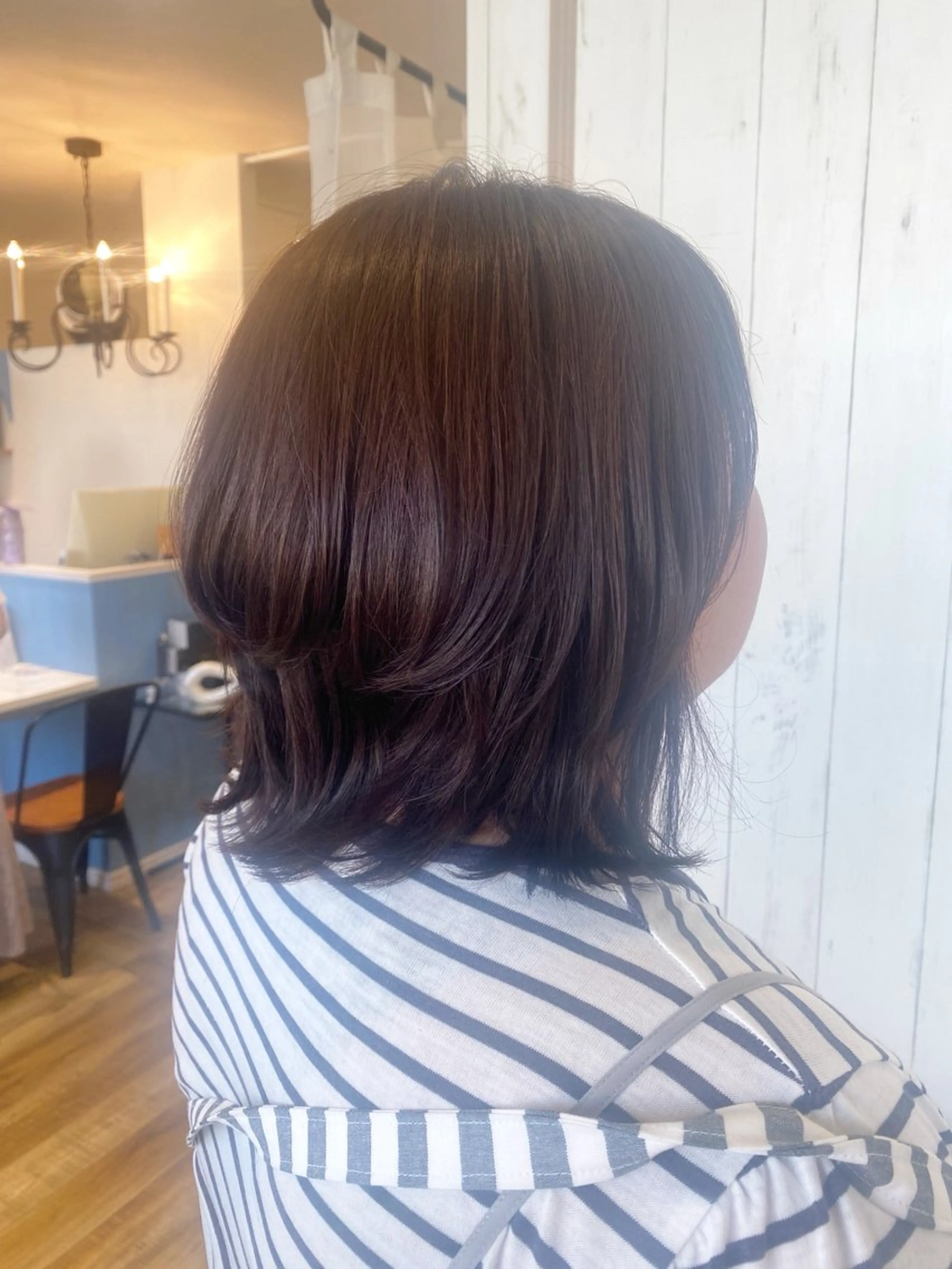 ショート ボブレイヤー ボブ くびれヘア くびれレイヤー レイヤーカット ase.糸島店所属・UEDA AYAのヘアスタイル