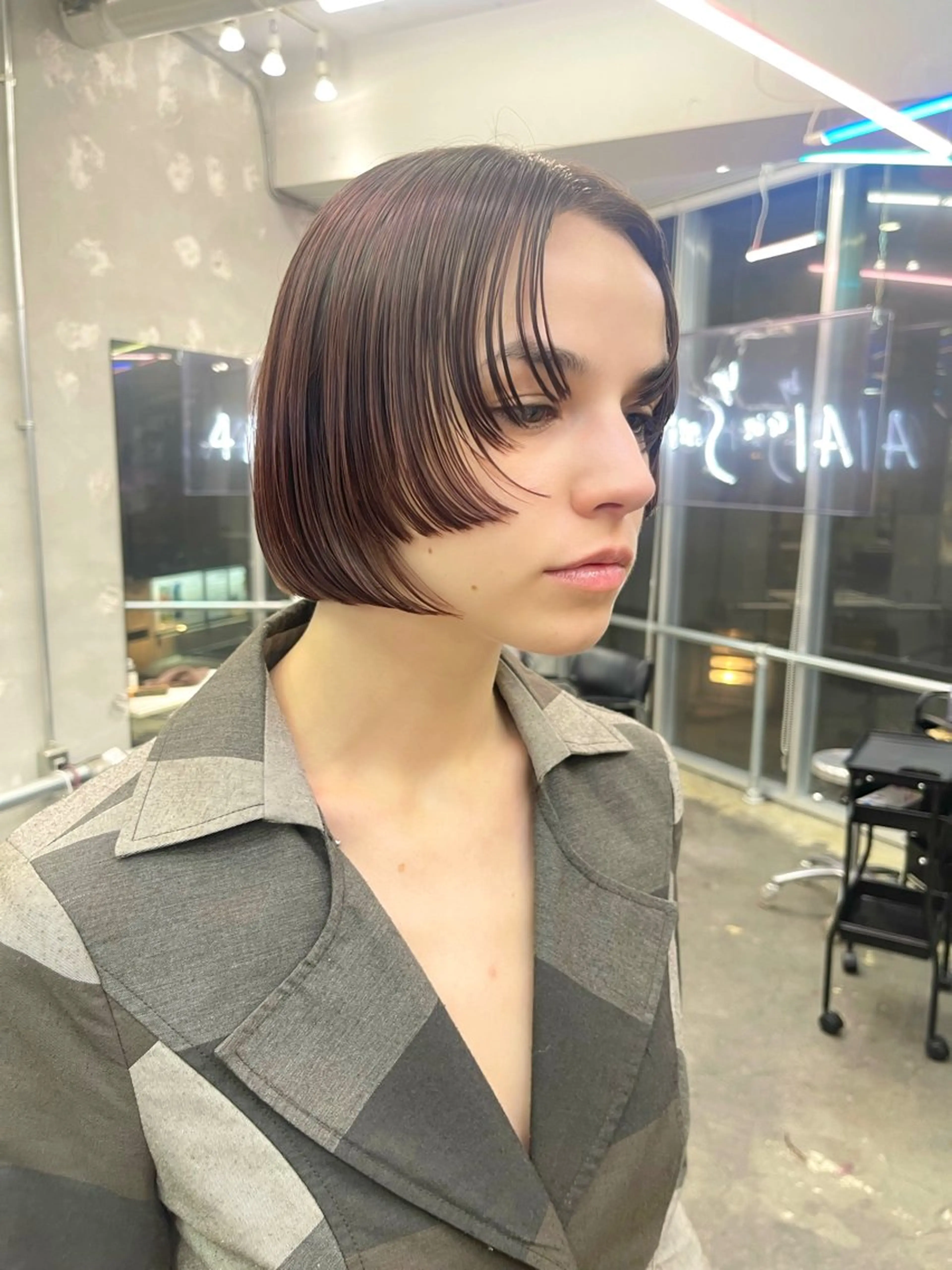 ショート カラー ハッシュカットとハイ トーン/HIROKIのヘアスタイル