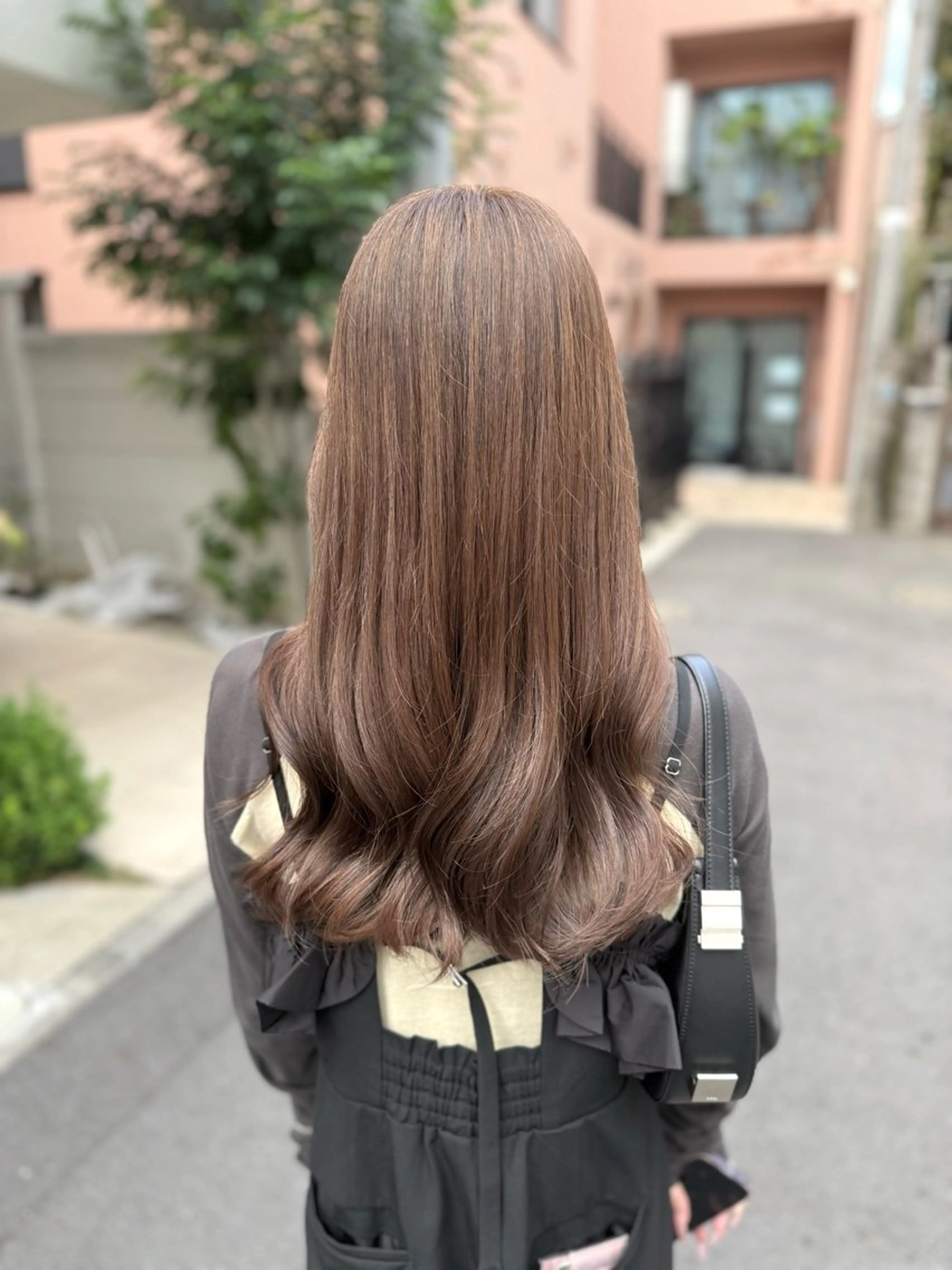 ロング カラー ベージュカラー ブリーチ ブリーチなしカラー カット ヘアカラー トリートメント グレージュ/透明感/ 韓国ヘア/RISAのヘアスタイル