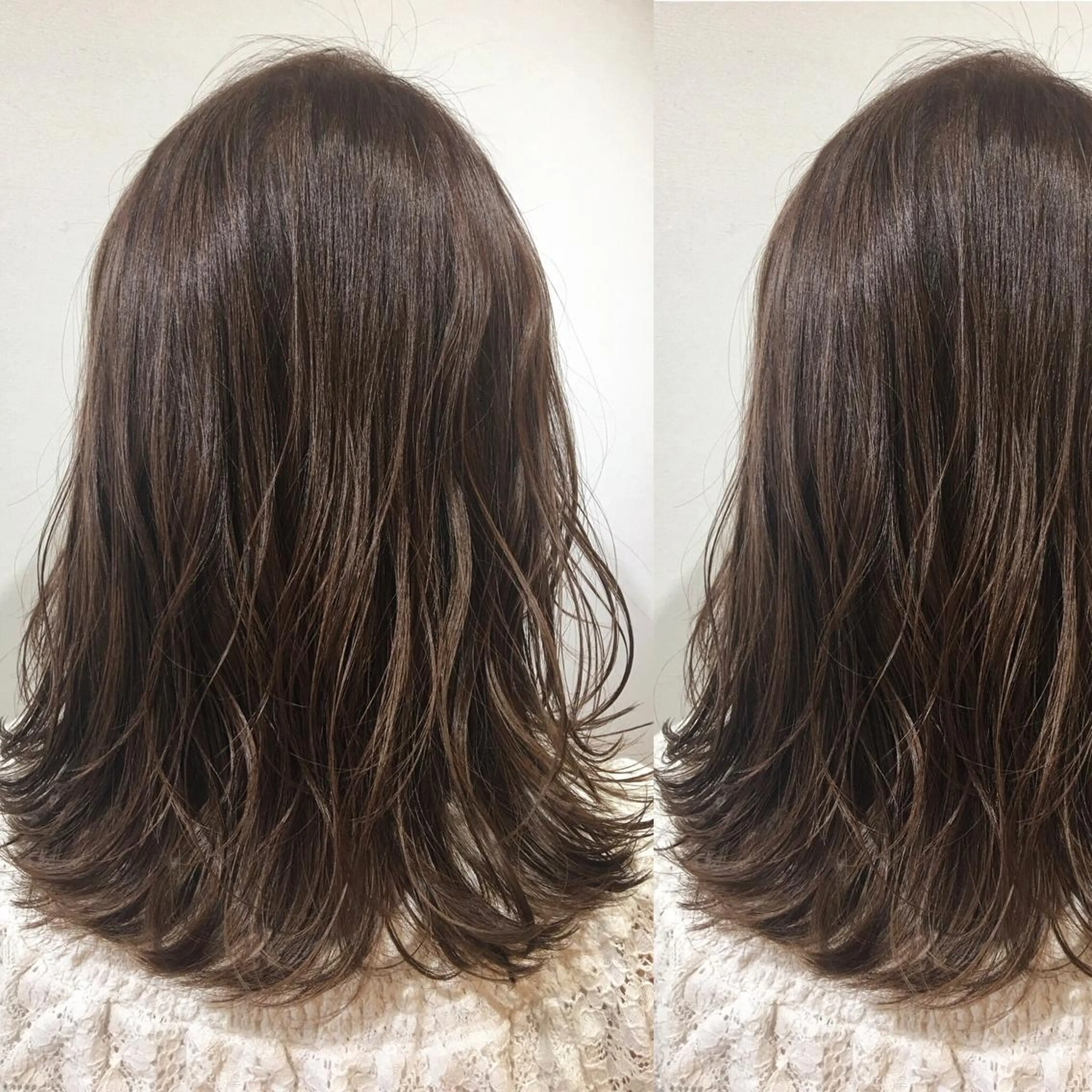 セミロング カラー box mico. mutsumiのヘアスタイル
