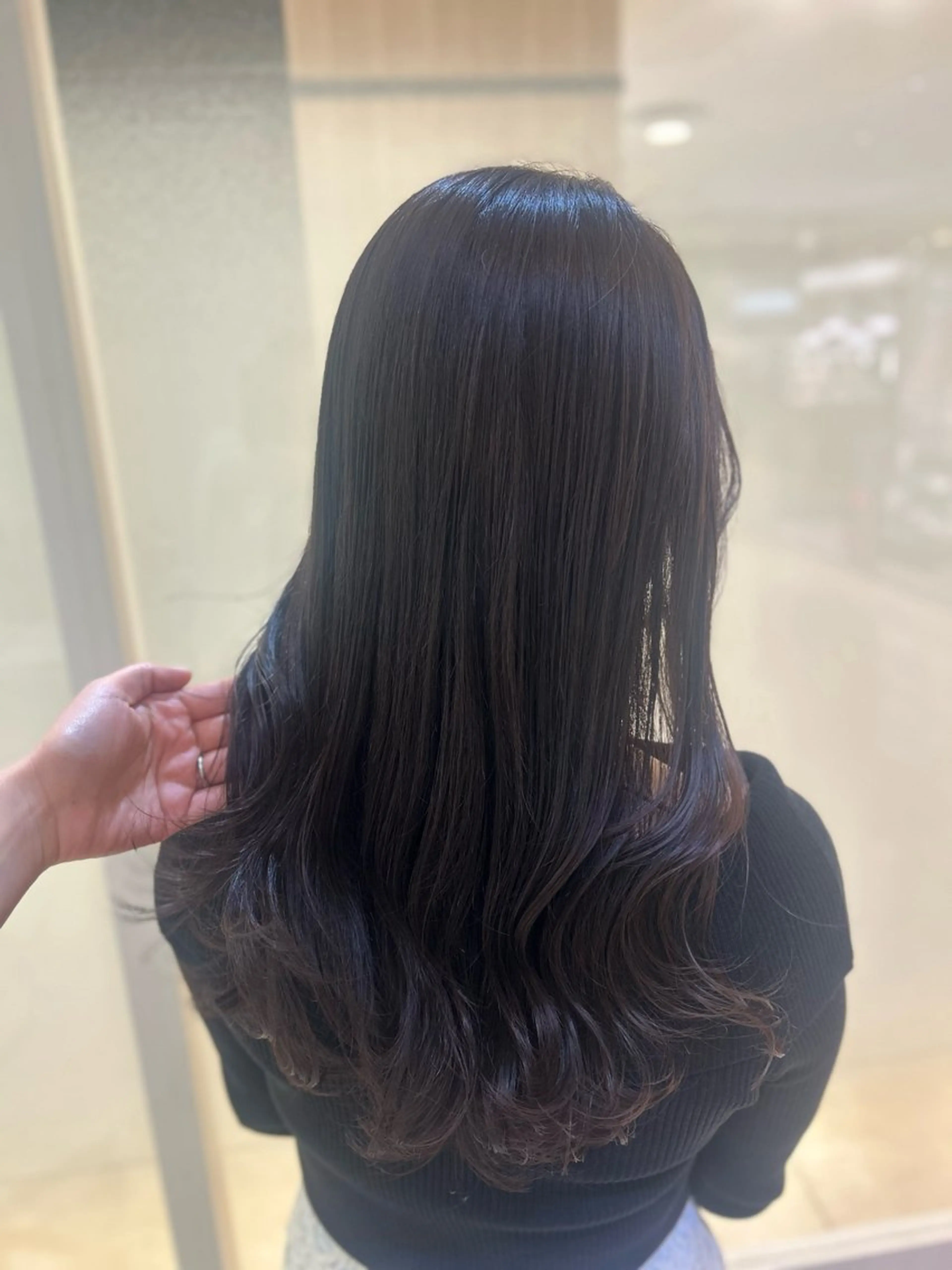 セミロング カラー 艶質改善/縮毛矯正 ササキナツミのヘアスタイル