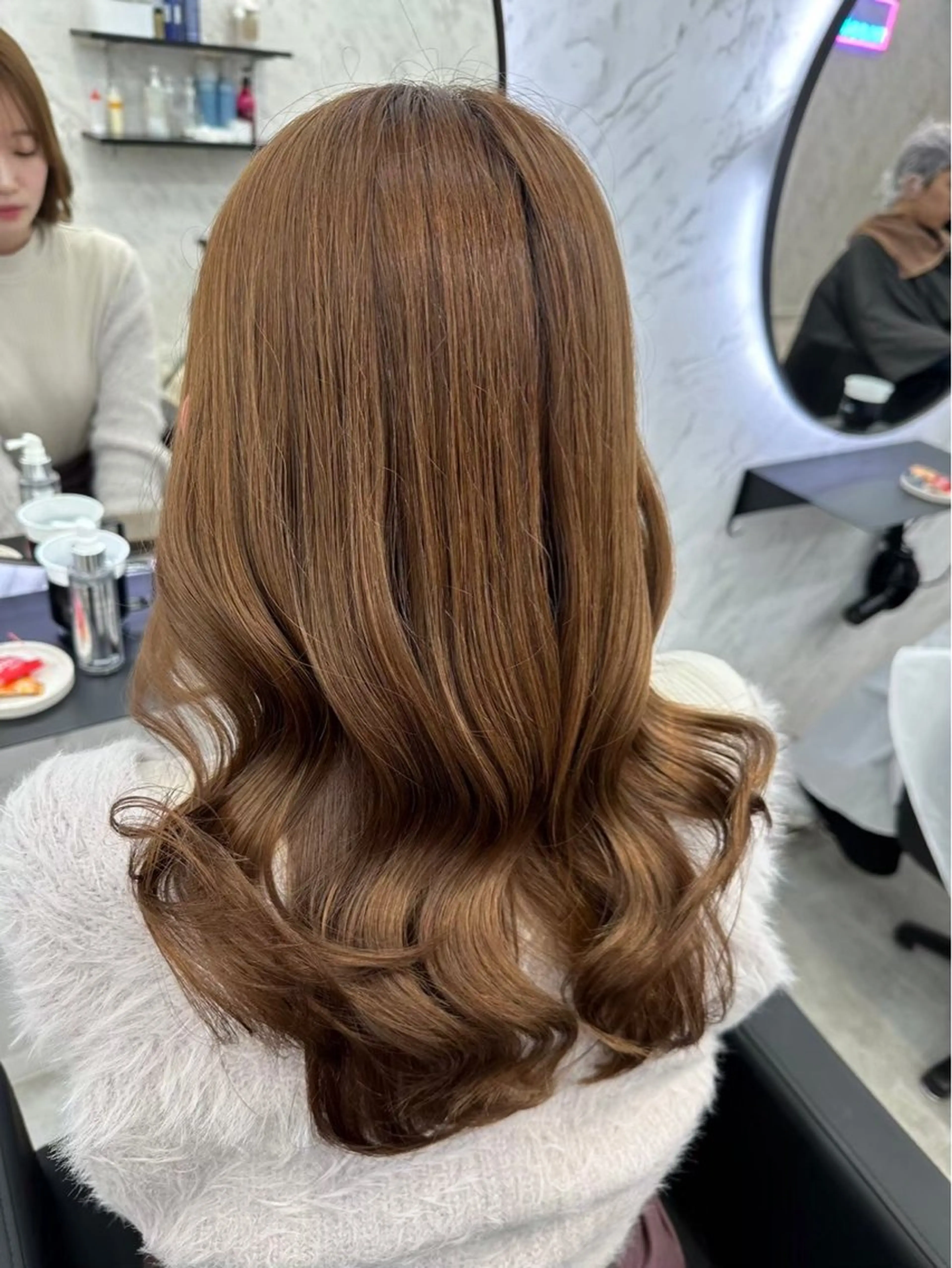 ロング カラー ベージュカラー ヘアカラー トリートメント 韓国艶カラー 🇰🇷💎MIUのヘアスタイル