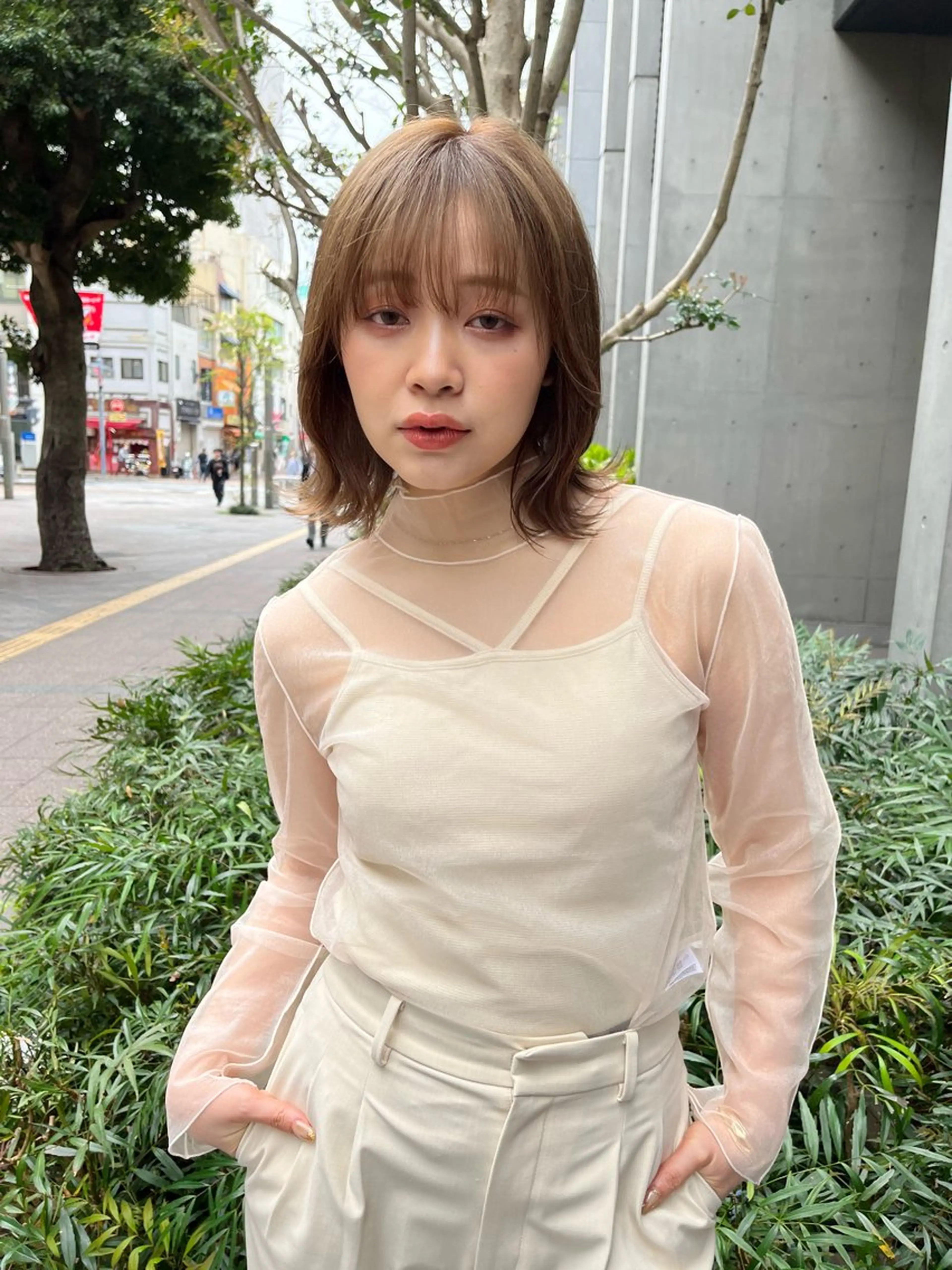 ミディアム カラー 浦和Lond 山本賢人のヘアスタイル