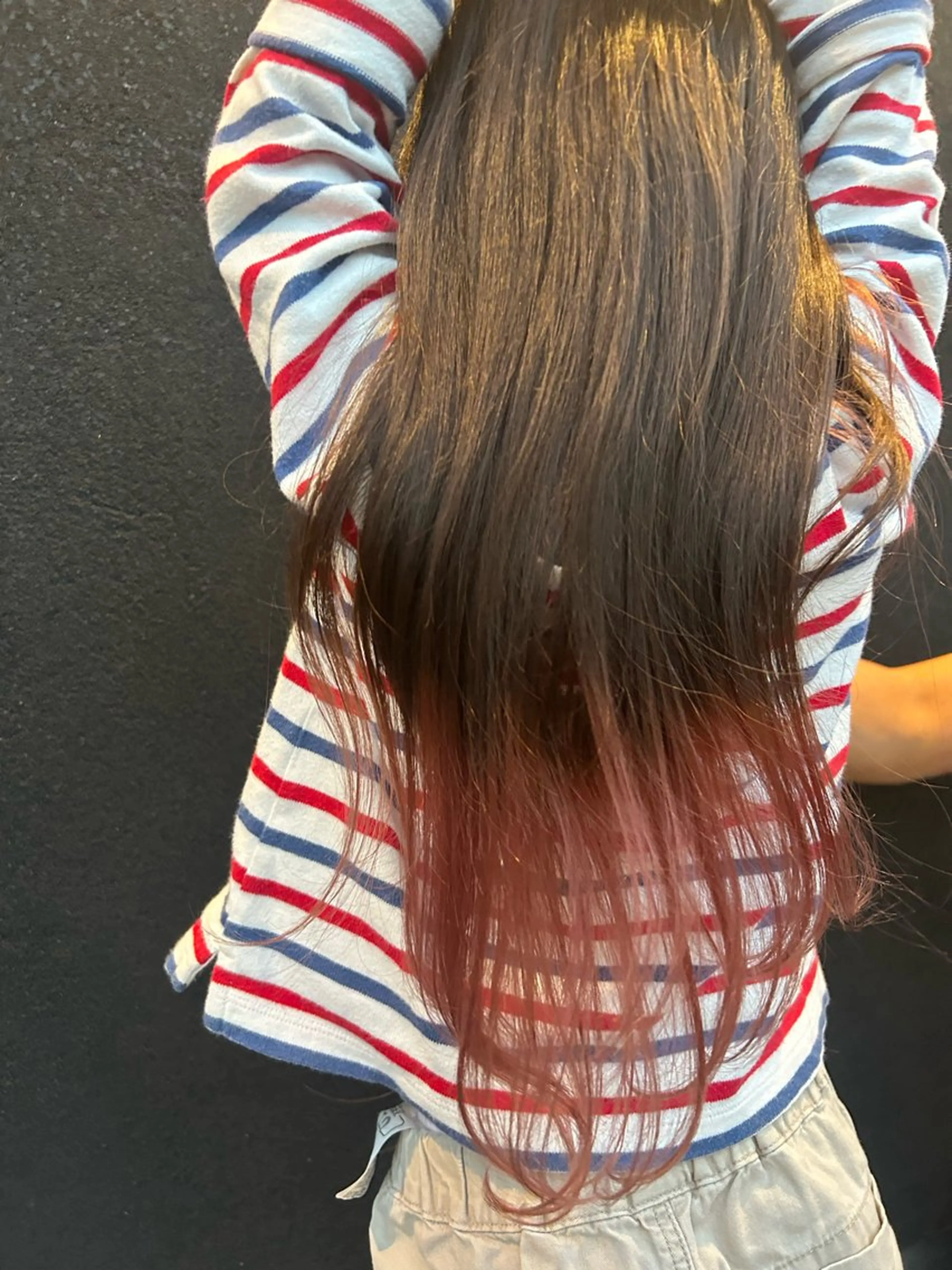 ロング カラー キッズ ブリーチ ピンクカラー カラーモデル募集中☆ takumiのヘアスタイル