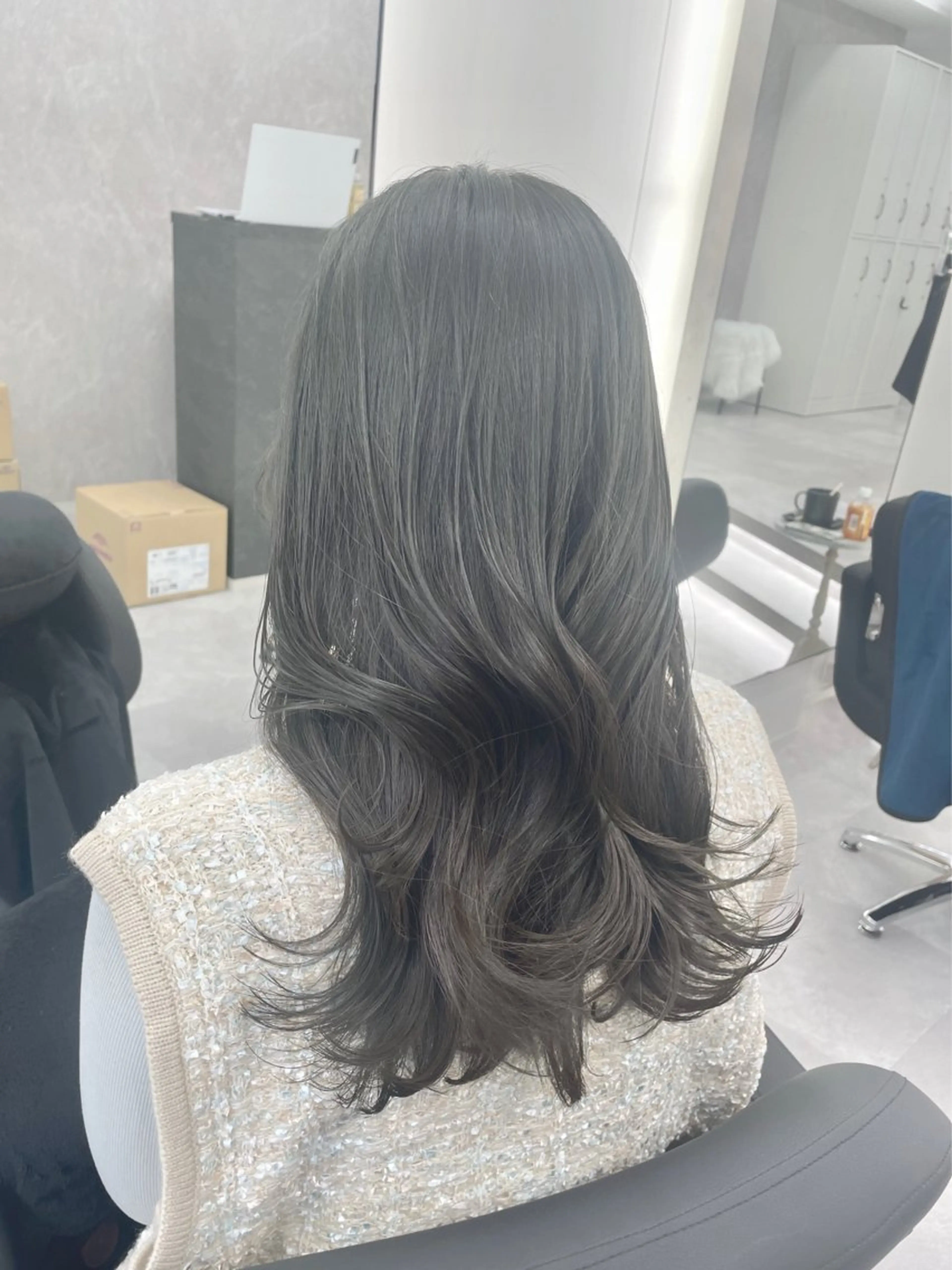 ロング カラー 髪質改善/赤み消し ブリーチなし心斎橋のヘアスタイル
