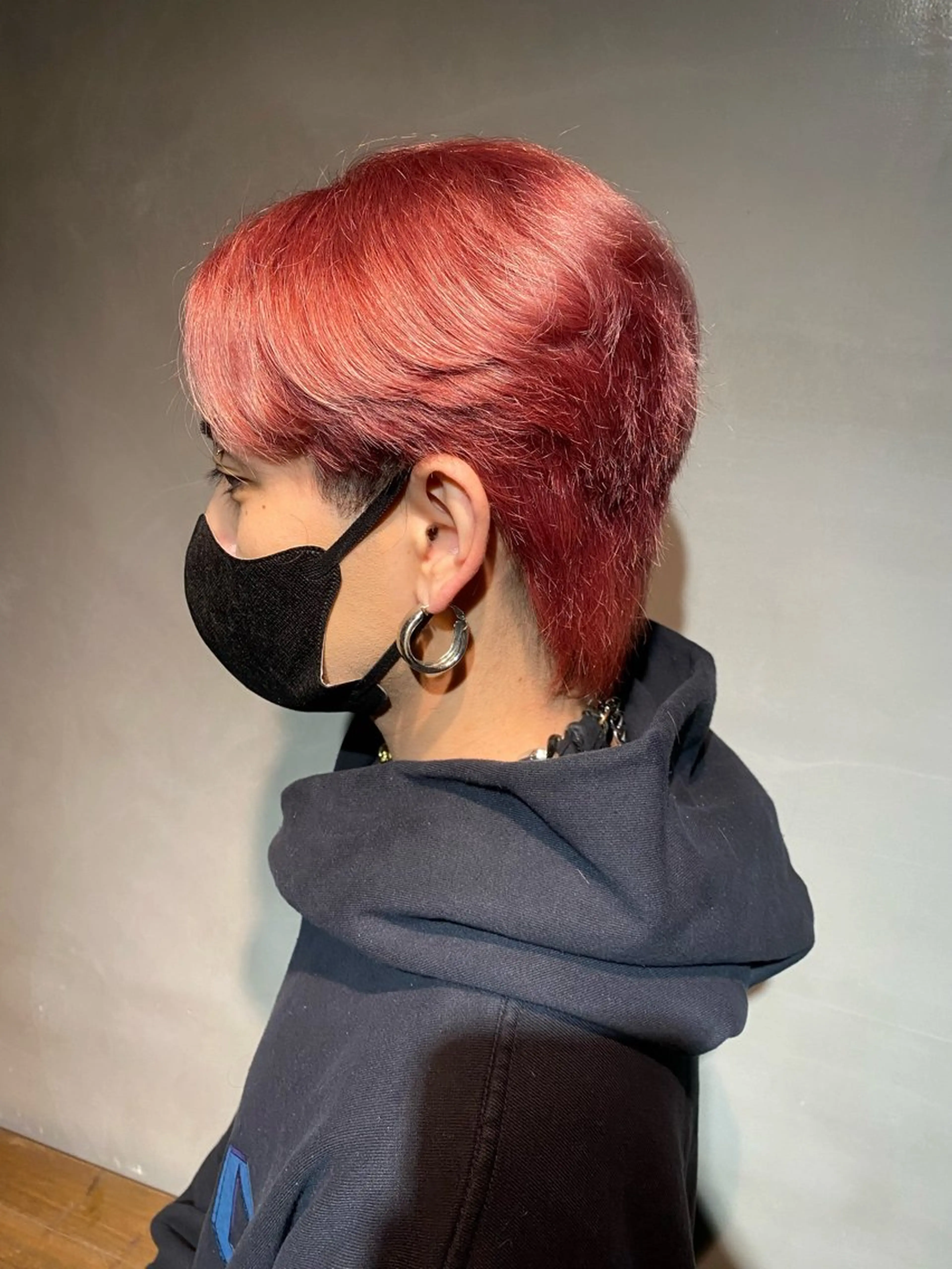 カラー メンズ メンズブリーチ ブリーチ レッドカラー カット ヘアカラー La fith hair belle 九大学研都市店所属・La fith いでりゅうたのヘアスタイル
