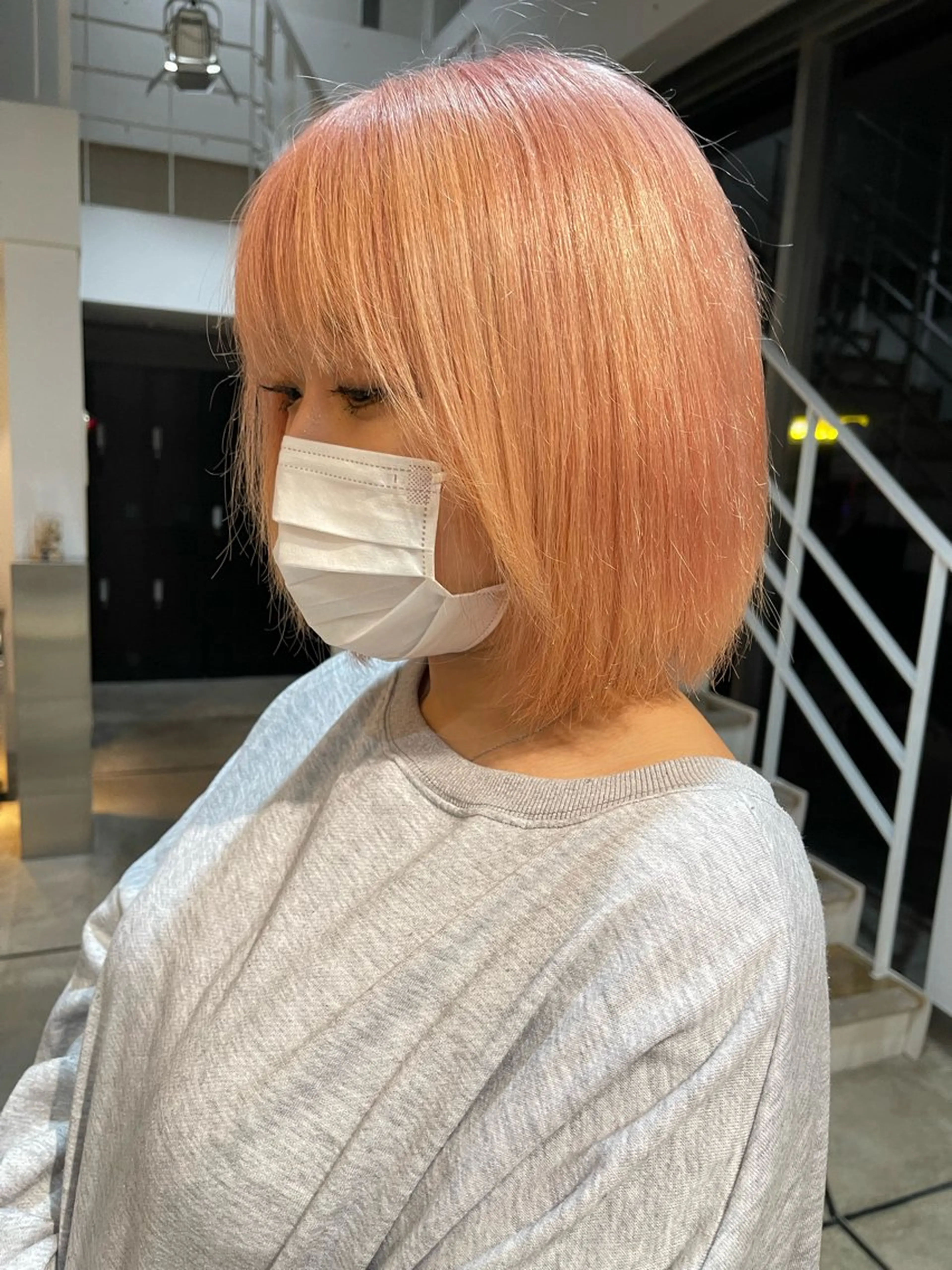 カラー ブリーチ ピンクカラー 髪質改善/美髪縮毛矯 正のスペシャリストのヘアスタイル