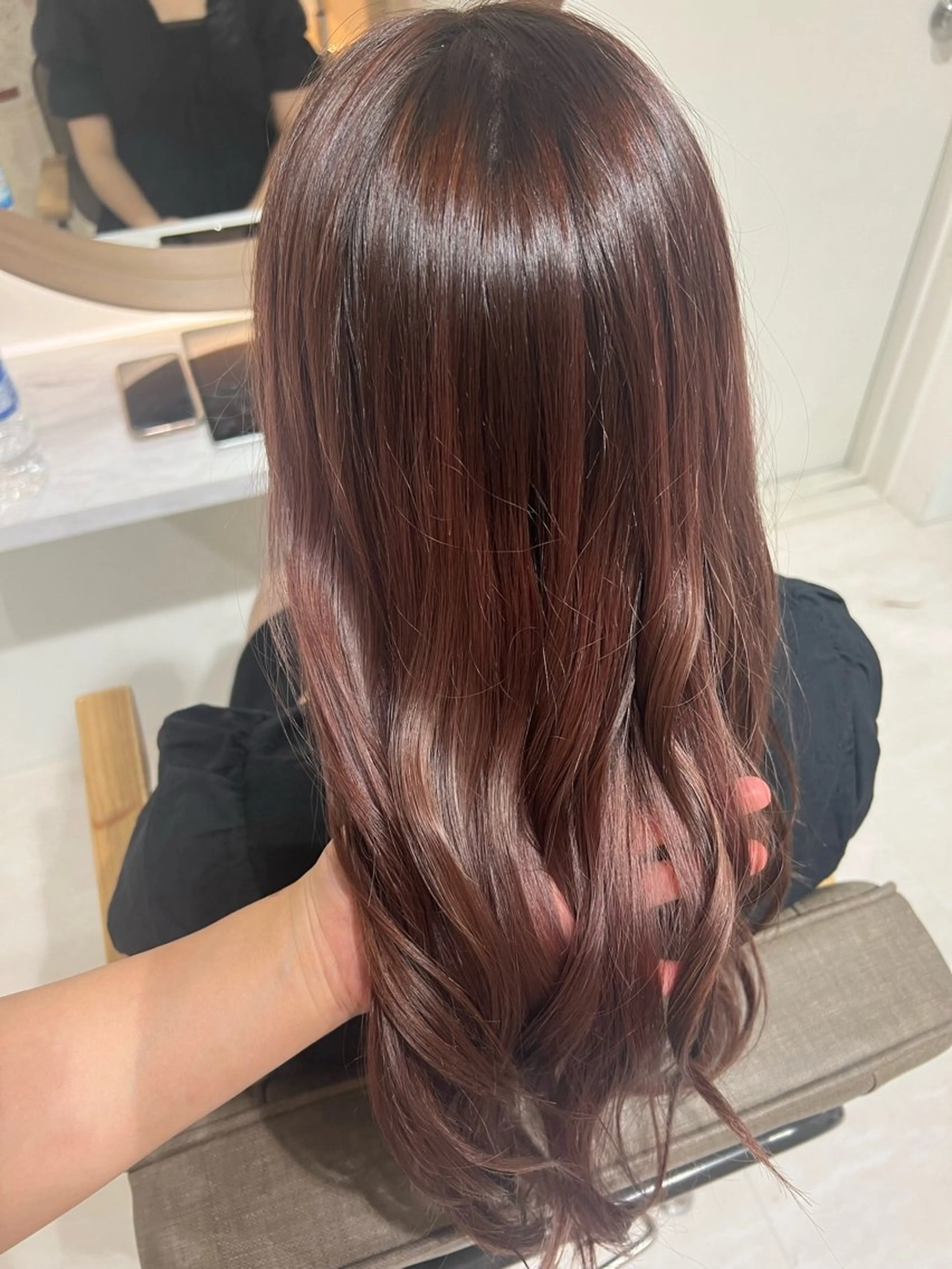 カラー ブラウンカラー ピンクカラー ヘアカラー 瀬戸 杏珠のヘアスタイル