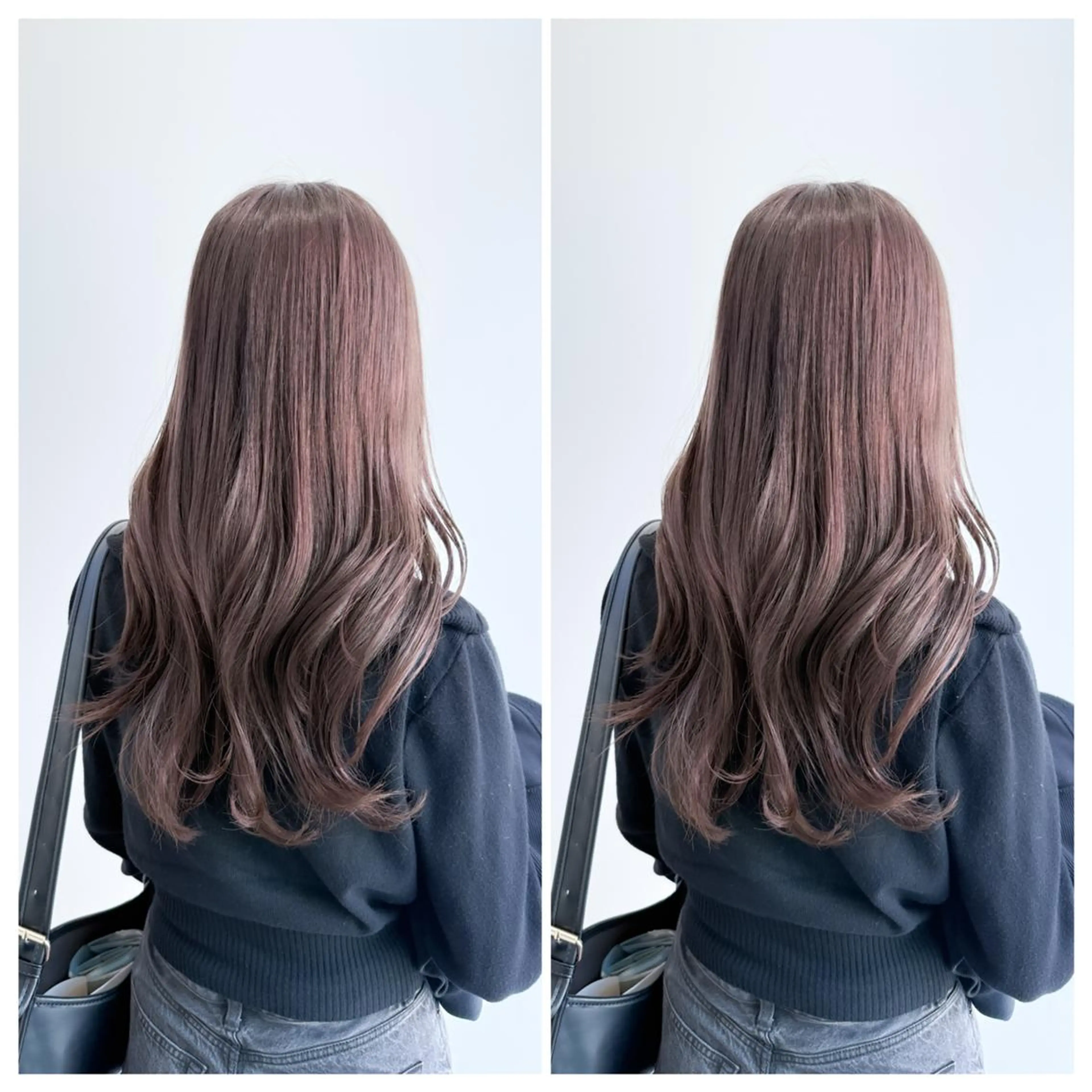 カラー ロング アッシュ アッシュブラウン ブリーチ ブラウンカラー ダブルカラー カット ヘアカラー トリートメント 透明感ブリーチなし ダブルカラー❄️達冨のヘアスタイル