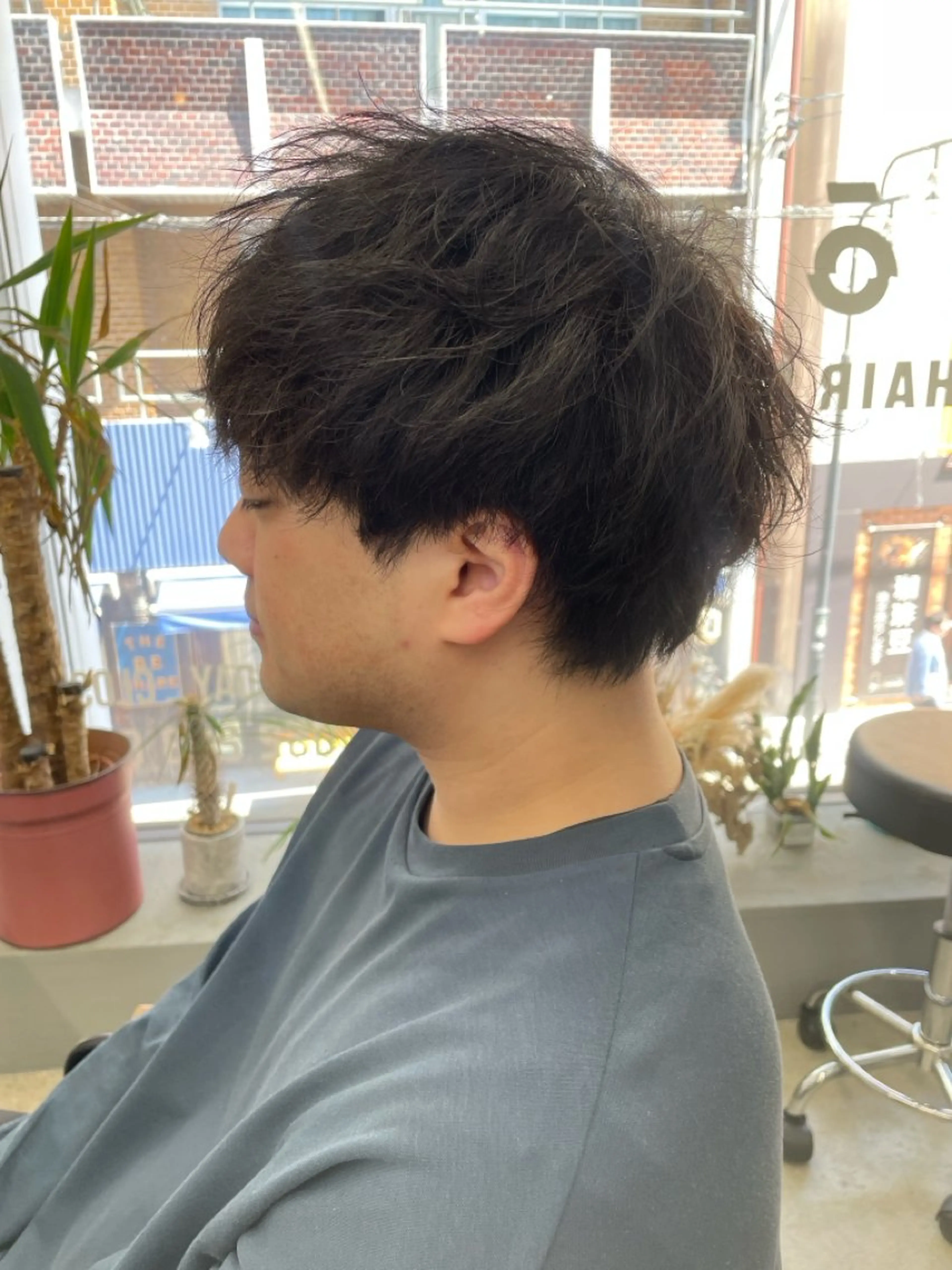 ショート パーマ メンズ カット パーマ メンズ専門サロン wokeのヘアスタイル