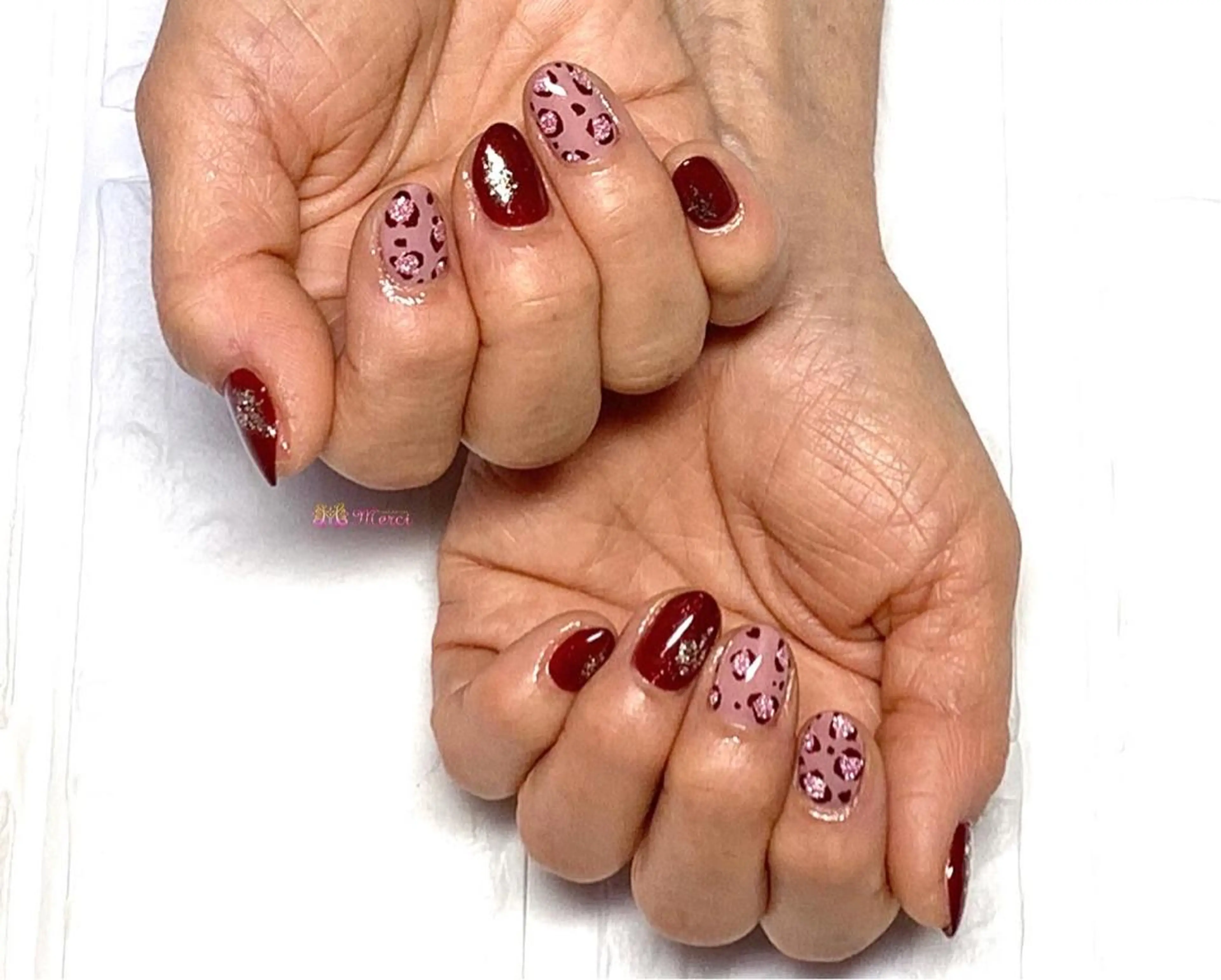 ミディアム ネイル アートネイル NAILSALON　 Merciのネイルデザイン