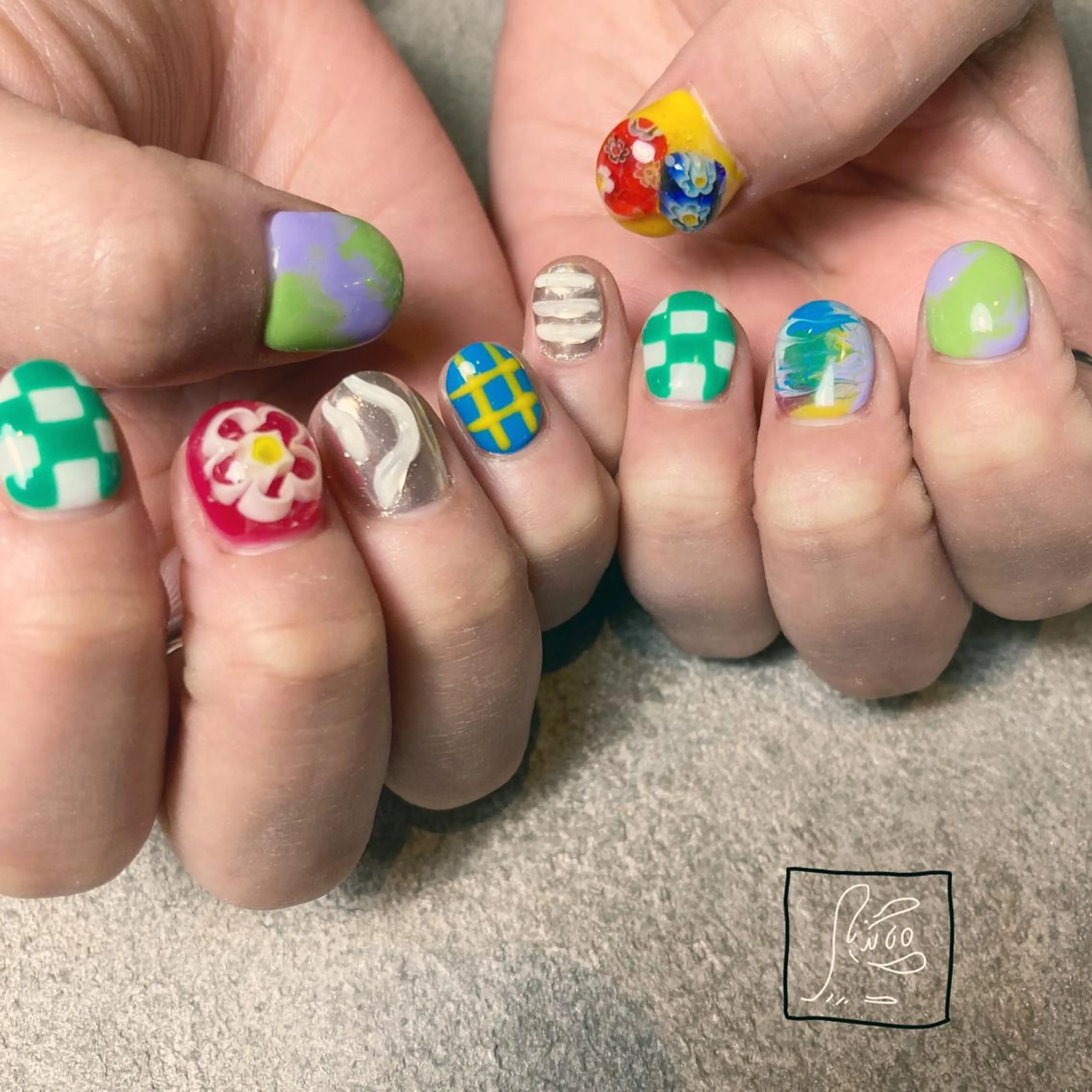 ネイル アートネイル クリアネイル ワンカラーネイル ハンドネイル hamaguchi licoのネイルデザイン