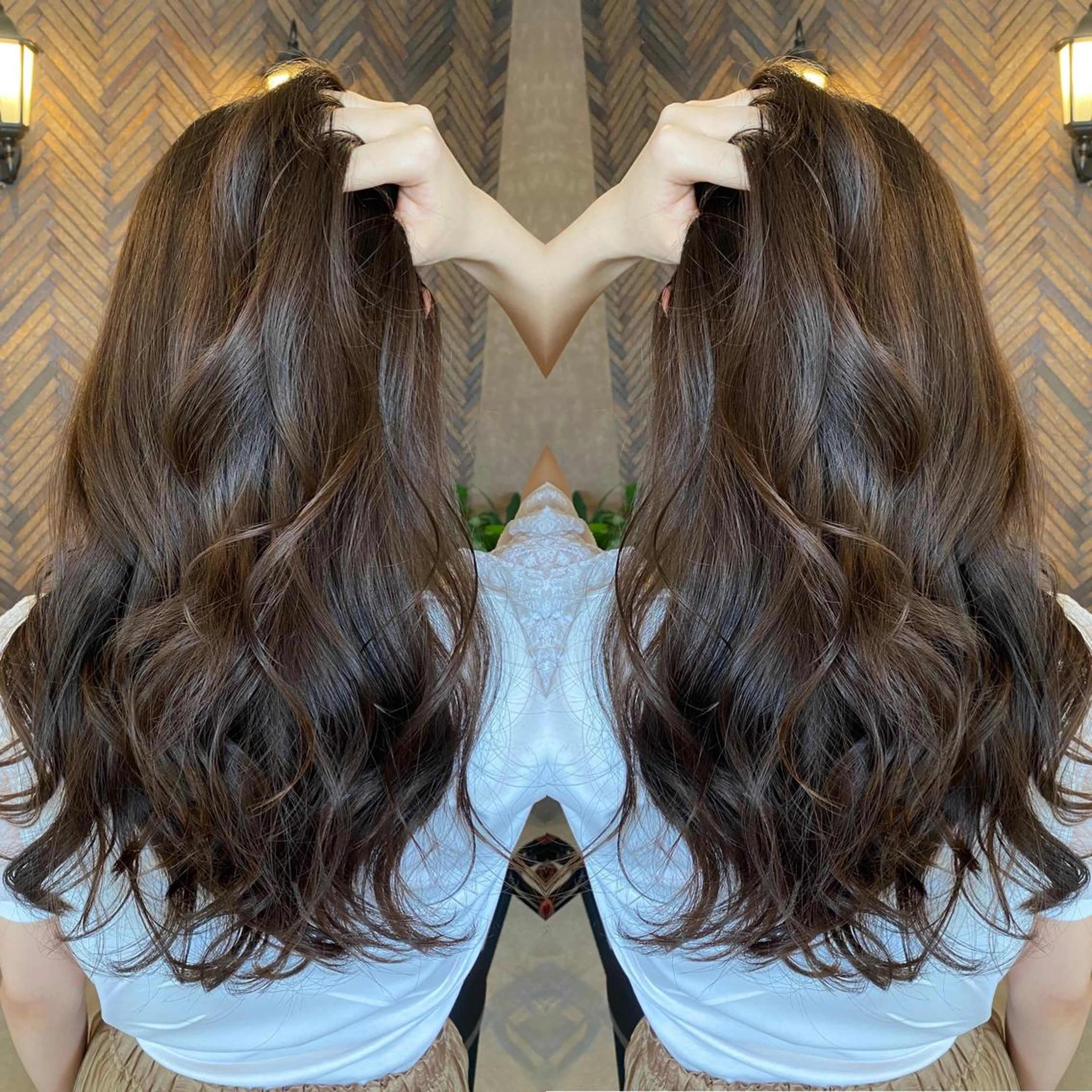 ロング カラー カット トリートメント tocca 💜石田愛結💜のヘアスタイル