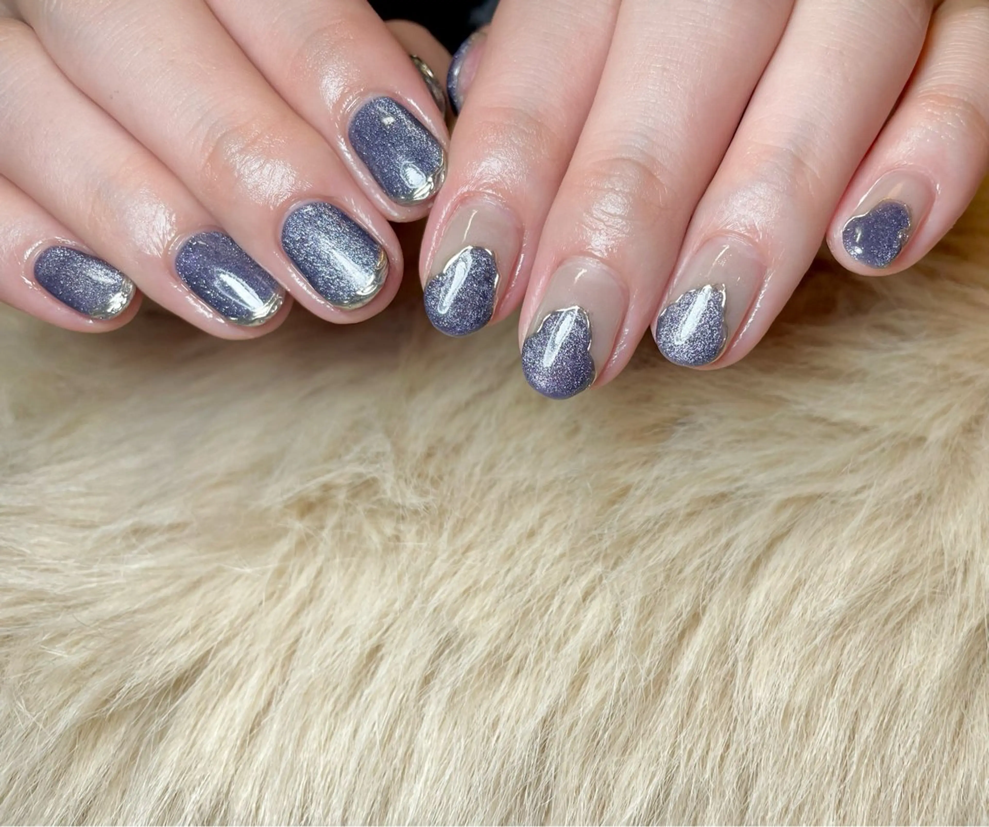 ネイル マグネットネイル ミラーネイル 持ち込み BEAUTY GARDEN 【nail salon unseul】所属・nana .のネイルデザイン