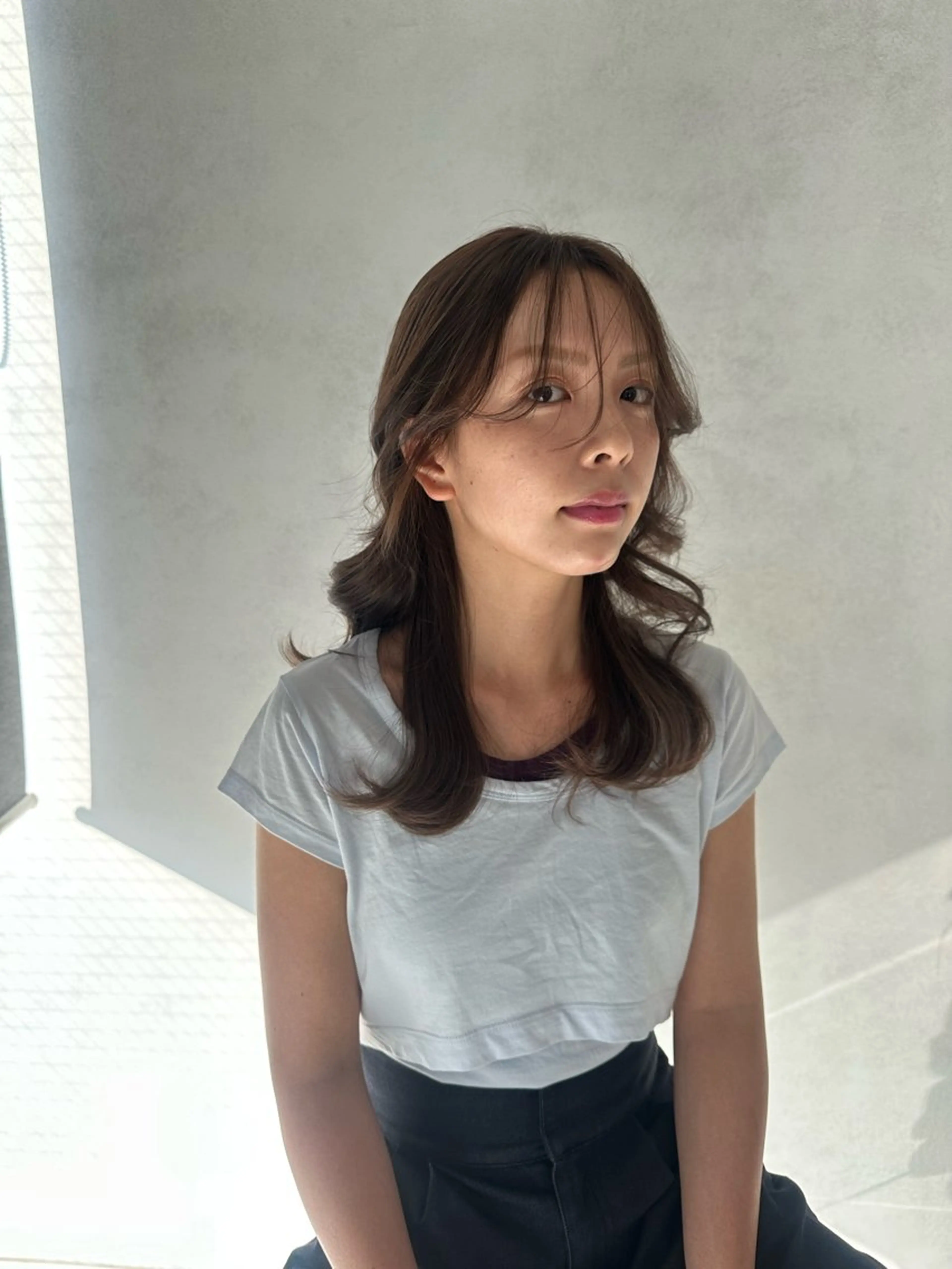 セミロング カラー キッズ カット ヘアカラー トリートメント オトナヘア🌿 harukaのヘアスタイル