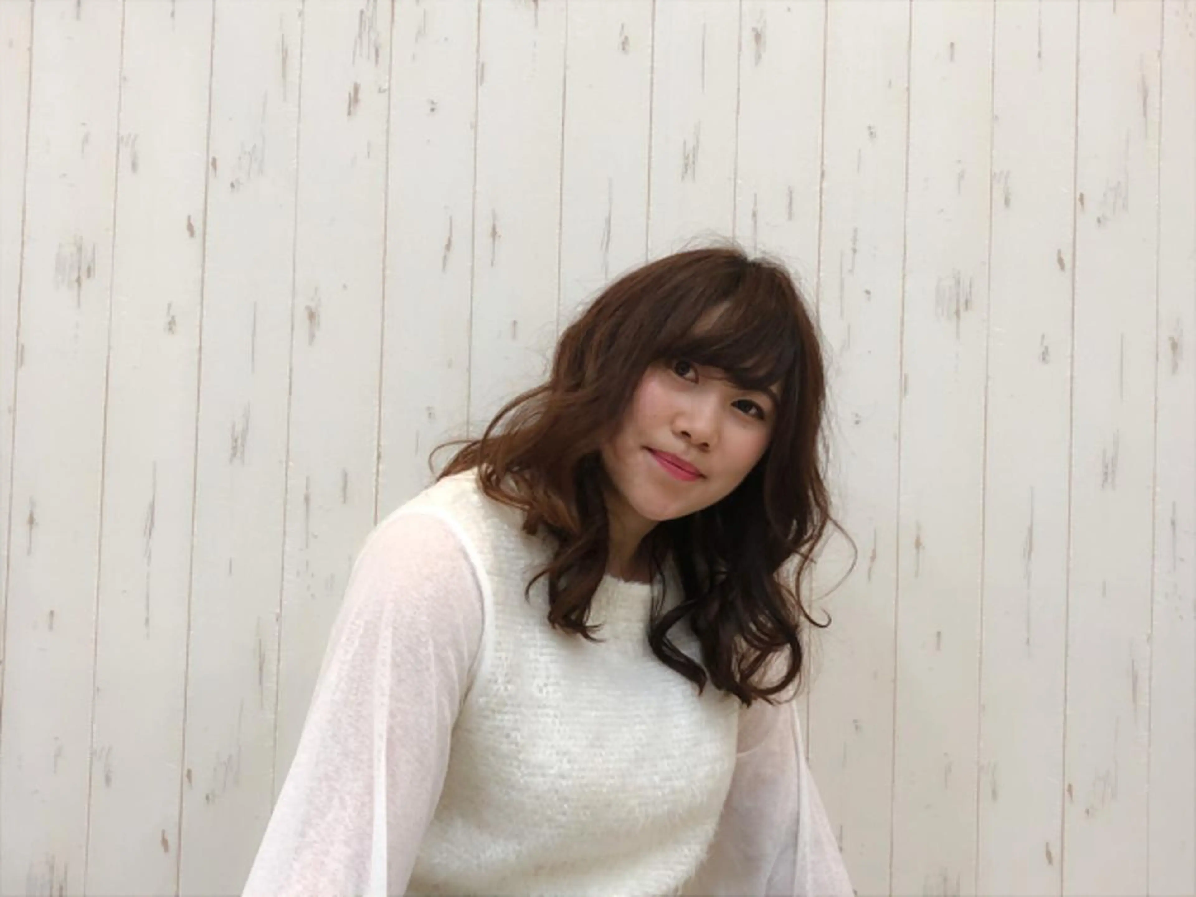セミロング カラー パーマ ニュアンスパーマ KAIzen. tomoのヘアスタイル