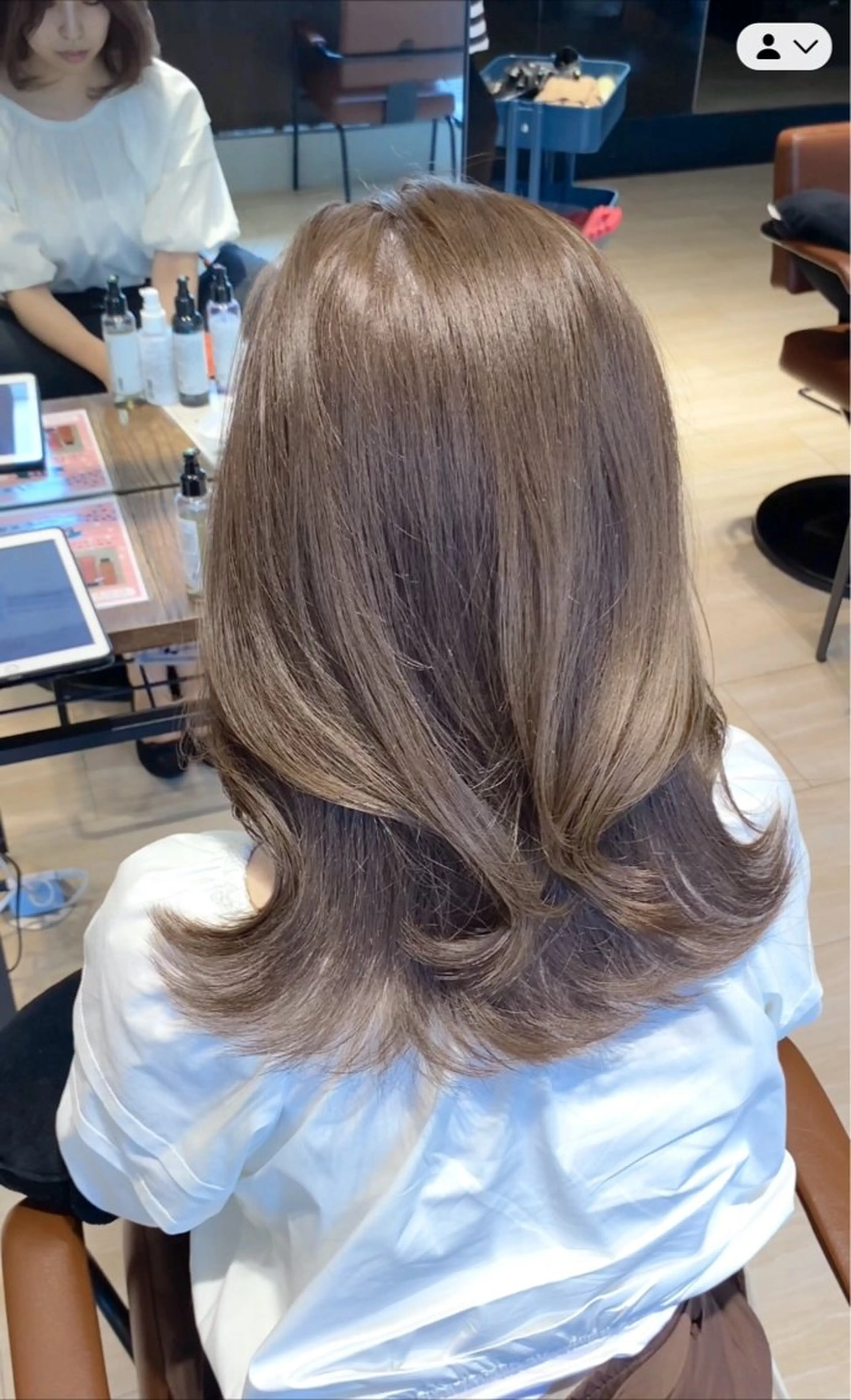 ミディアム カラー ヘアアレンジ カット ヘアカラー トリートメント 最小顔周りカット/ くびれヘア/窪田洸希のヘアスタイル