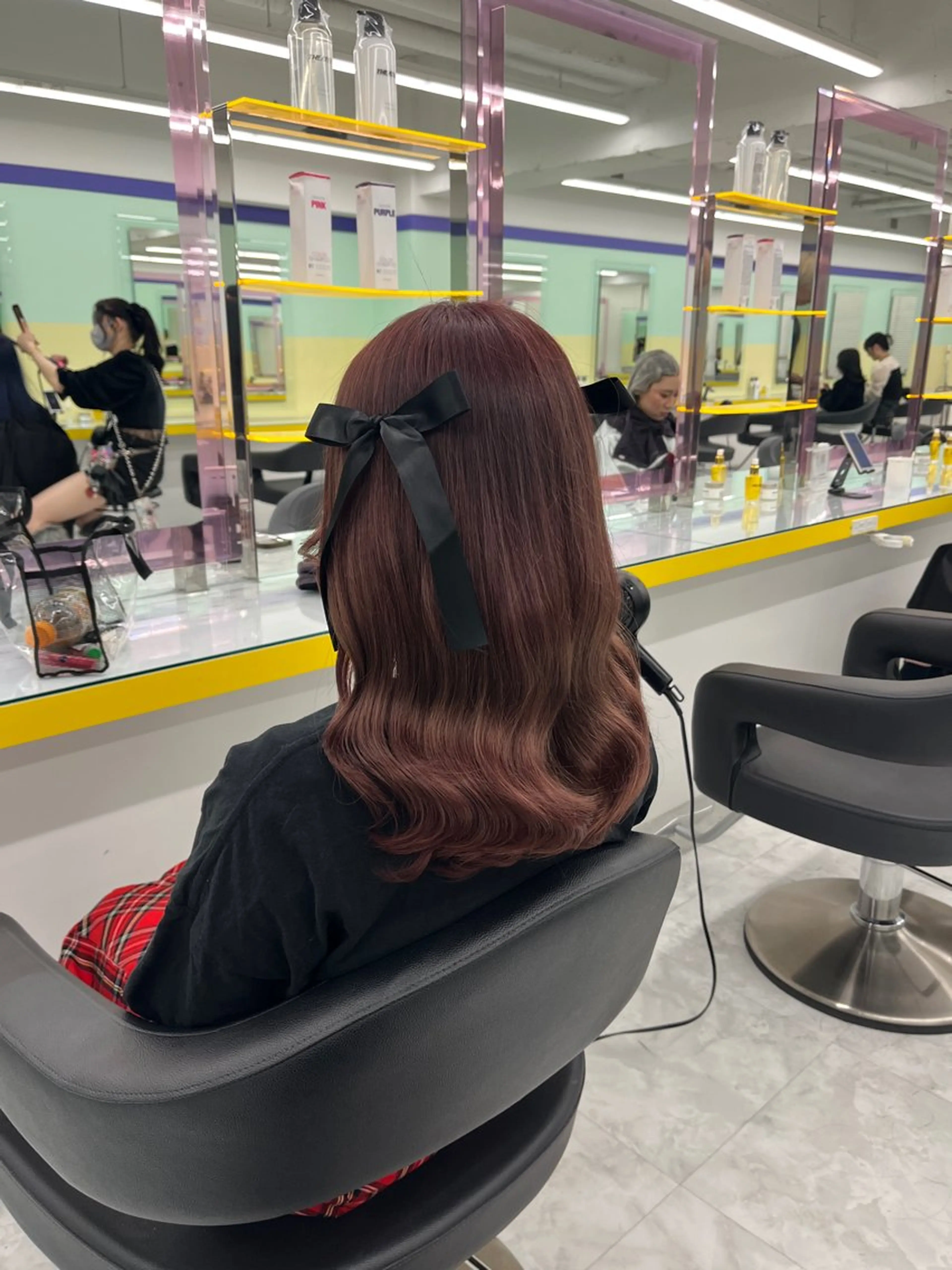 セミロング カラー ヘアアレンジ ブラウンカラー ピンクカラー ピンクブラウン ヘアカラー トリートメント ヘアセット 🎀Girly艶髪 暖色🎀Harukaのヘアスタイル