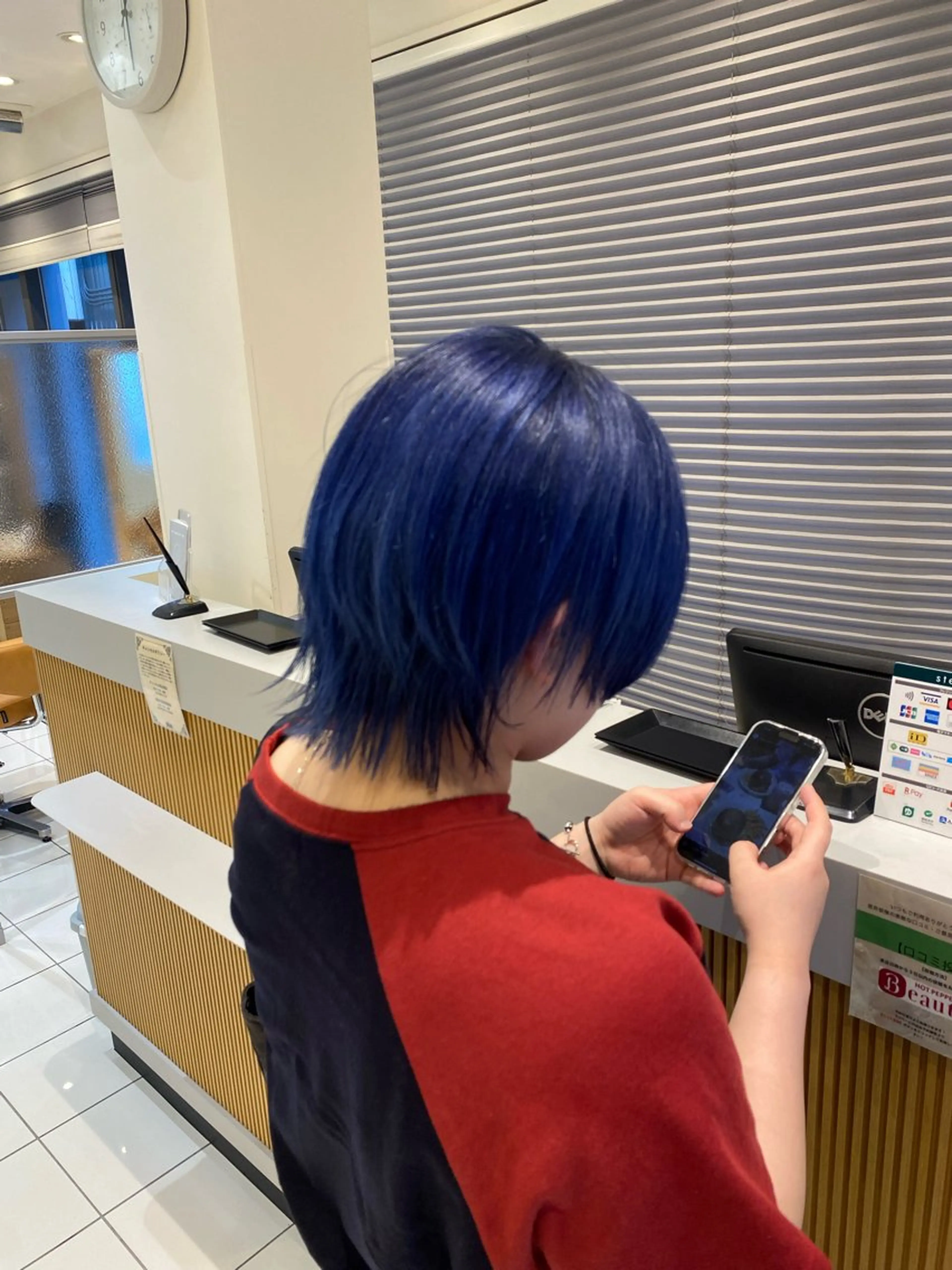 ミディアム カラー ブリーチ ブルーカラー ダブルカラー トリートメント カット ヘアカラー 🌟艶カラー/パーマ まりん🌟のヘアスタイル