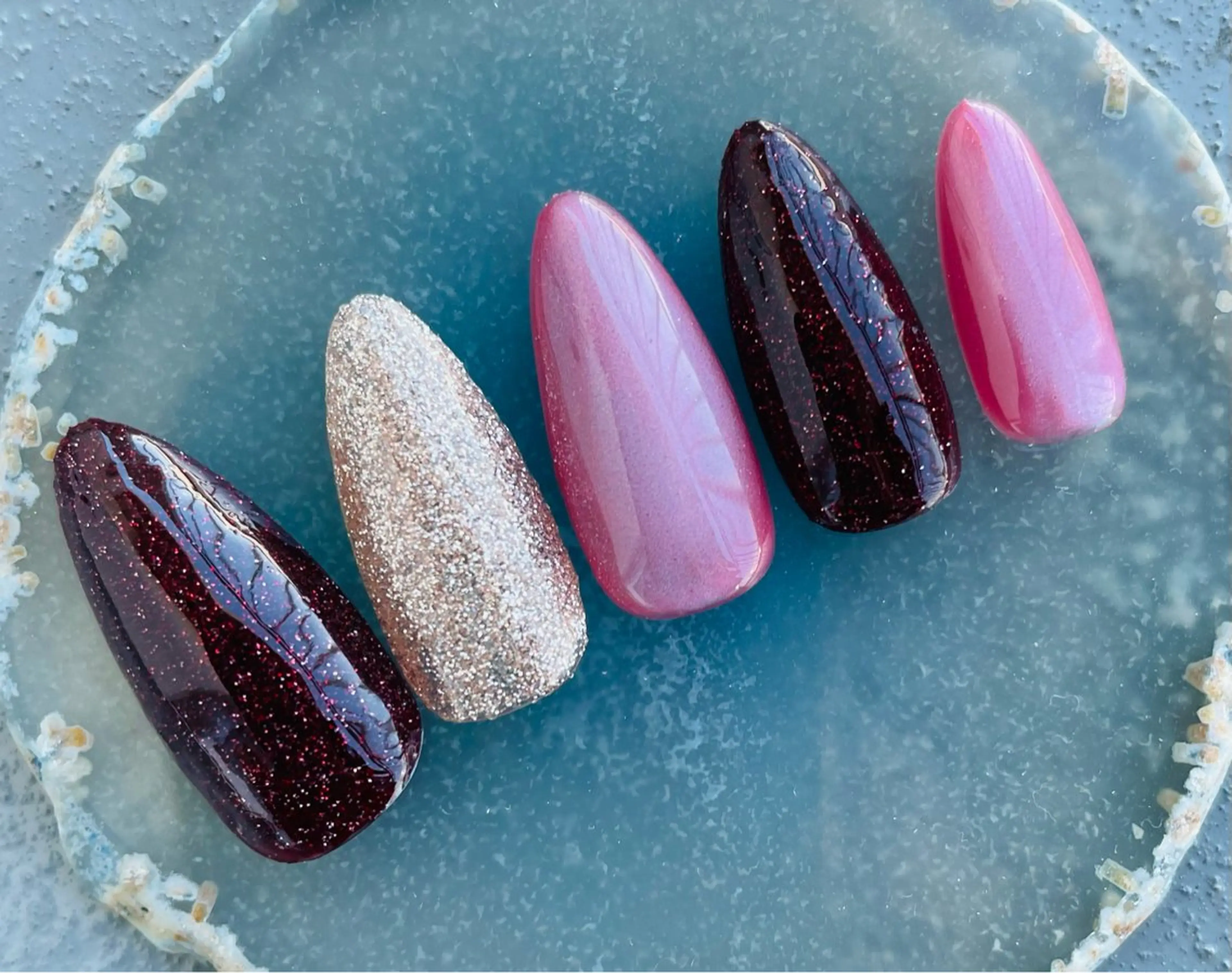 ネイル フラッシュネイル 氷ネイル・うるうるネイル koto nails所属・koto nailsのネイルデザイン