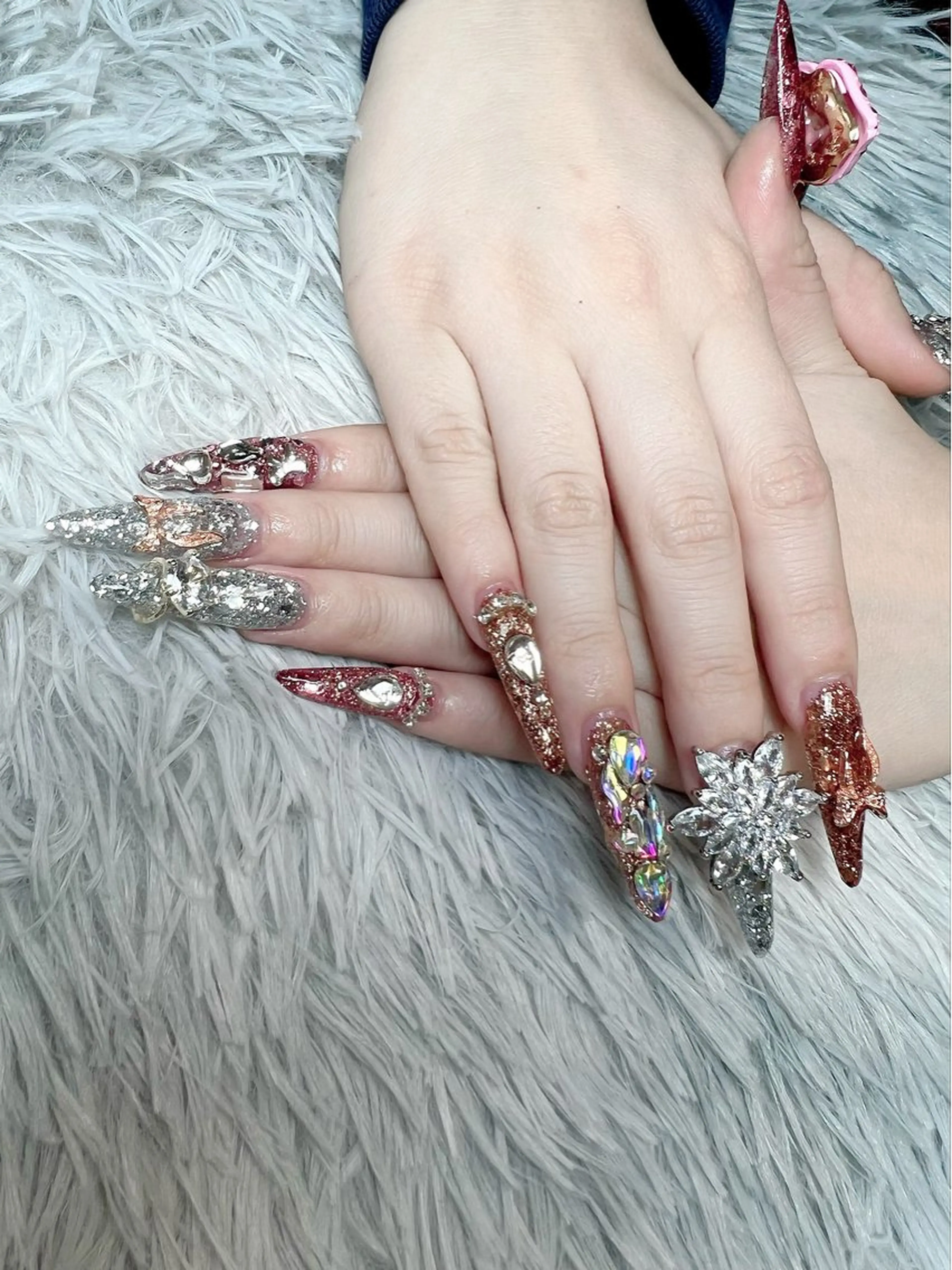 ネイル ラメ(グリッター) ハンドネイル シェヌネイル JURAのネイルデザイン