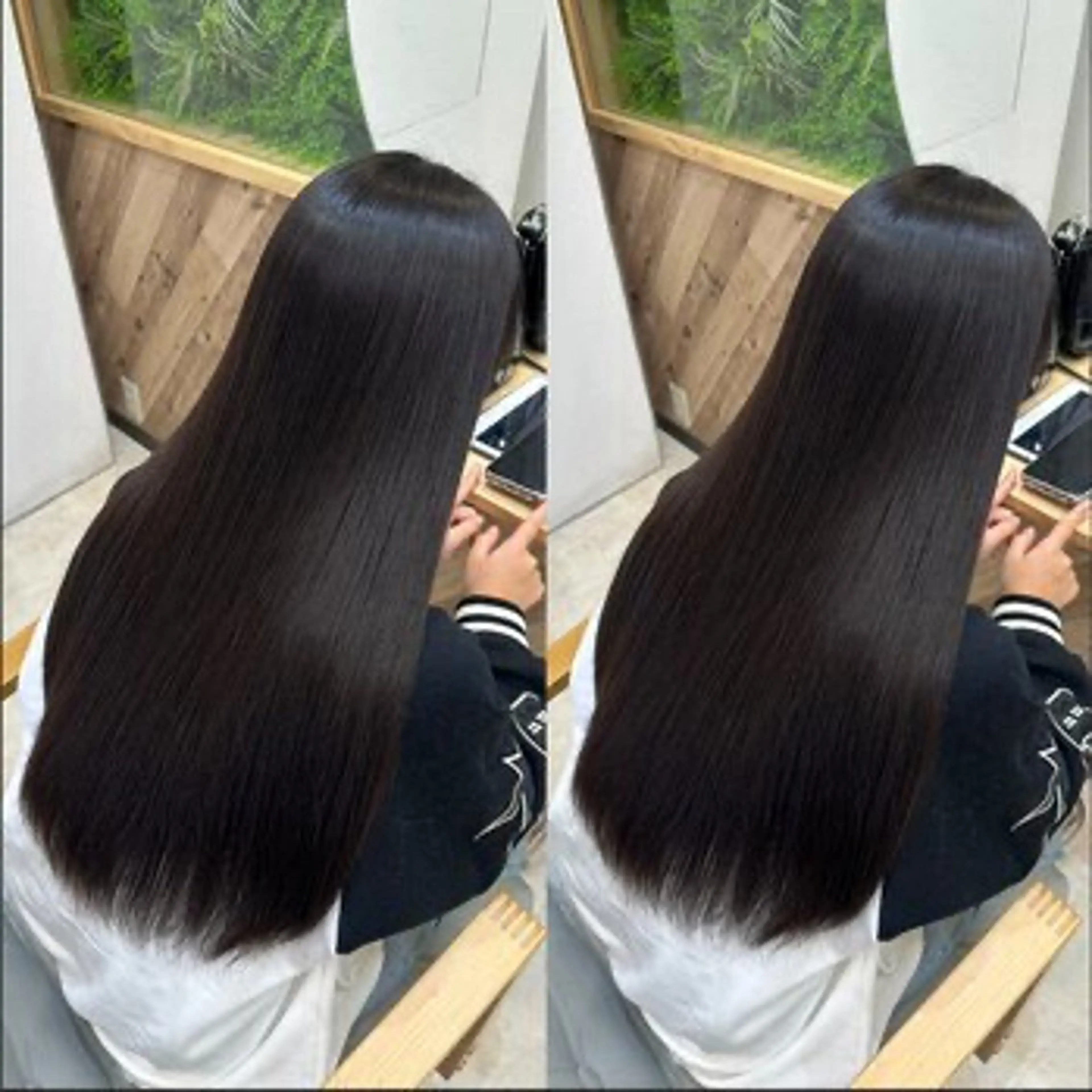 縮毛矯正 ささ ほののヘアスタイル