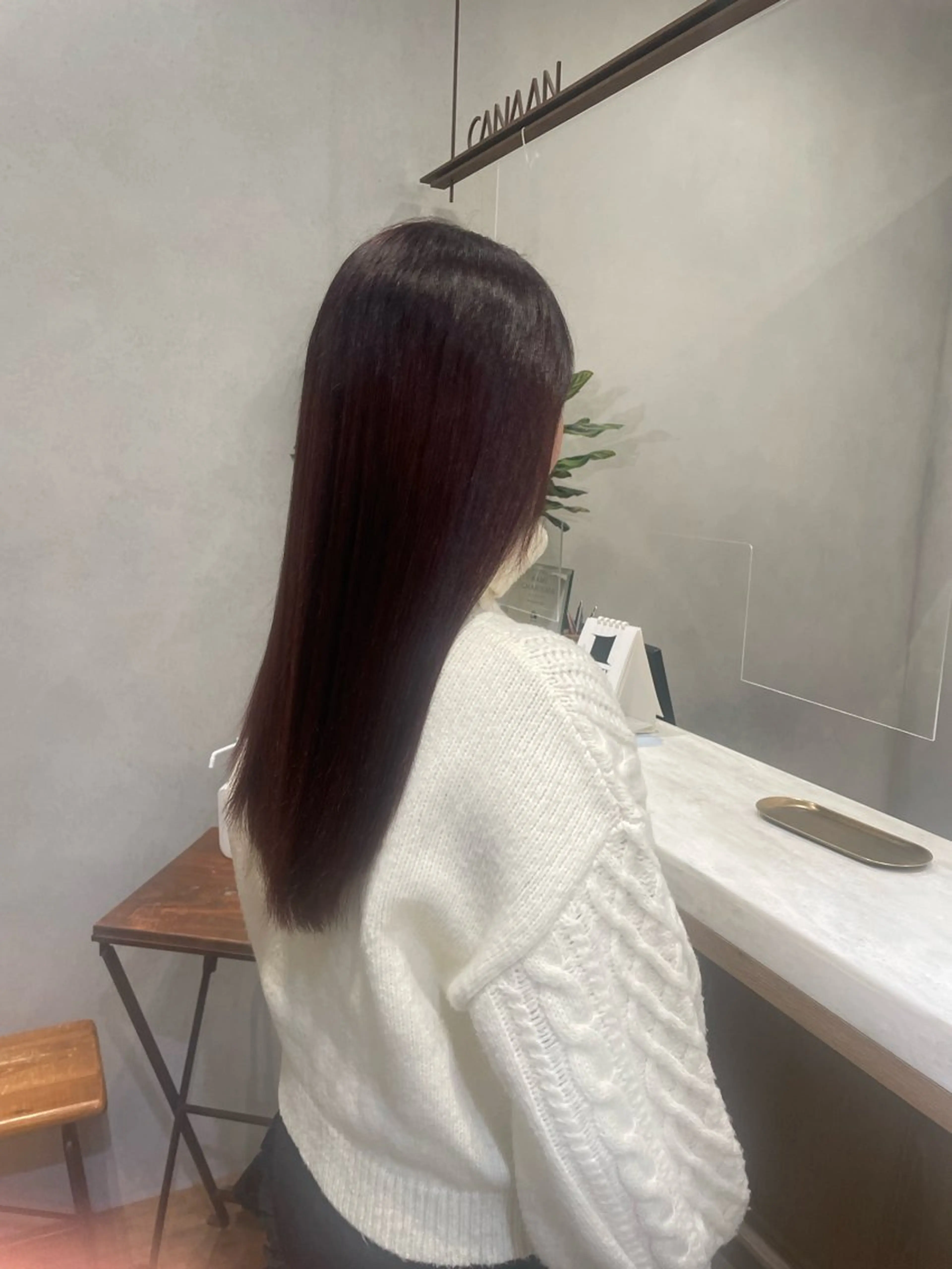ロング カラー ブリーチ ブラウンカラー ブリーチなしカラー レッドカラー レッドブラウン ヘアカラー トリートメント 村田 旭のヘアスタイル