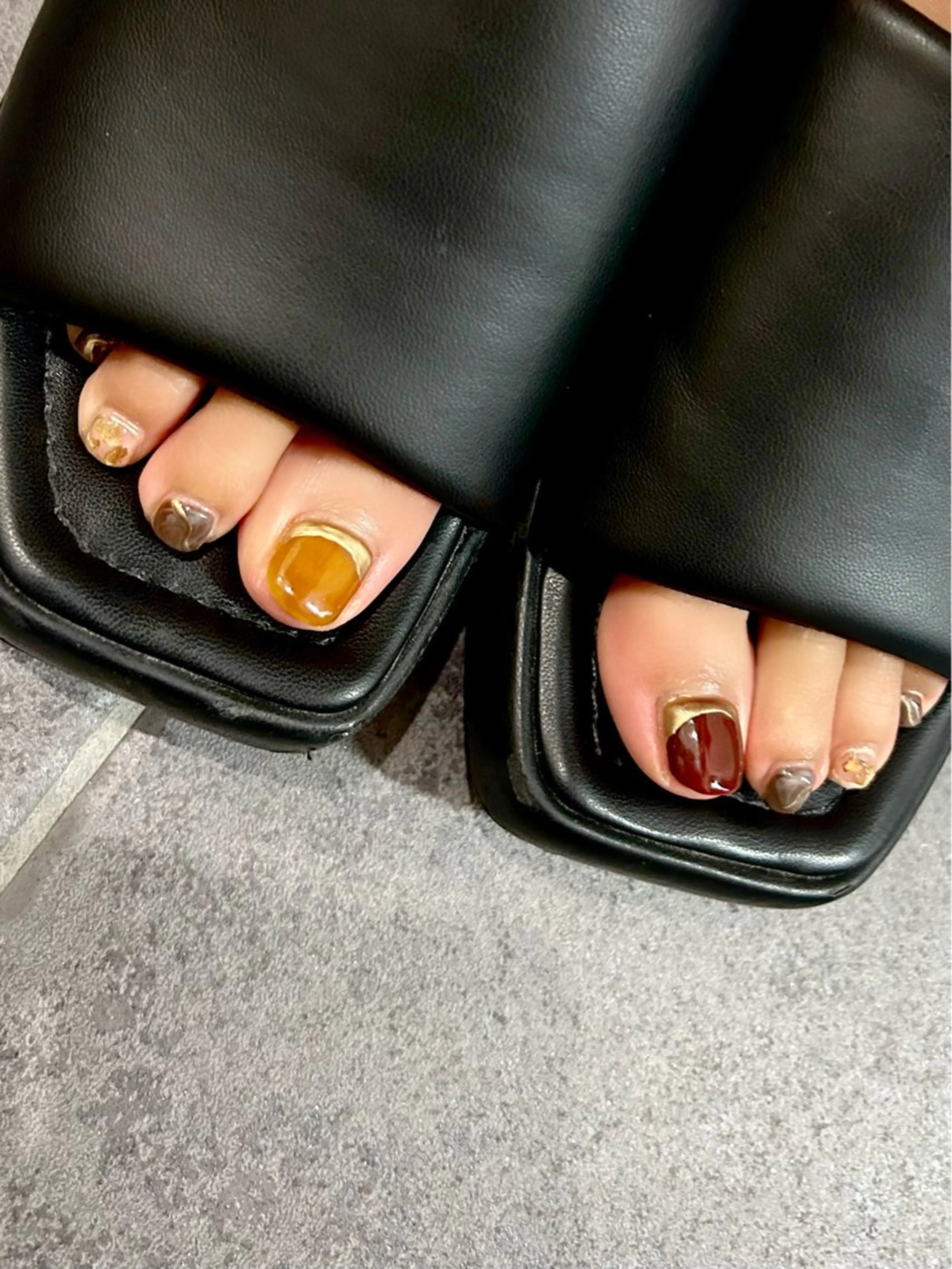 ネイル フットネイル ニュアンスネイル フットネイル hali’a nailのネイルデザイン